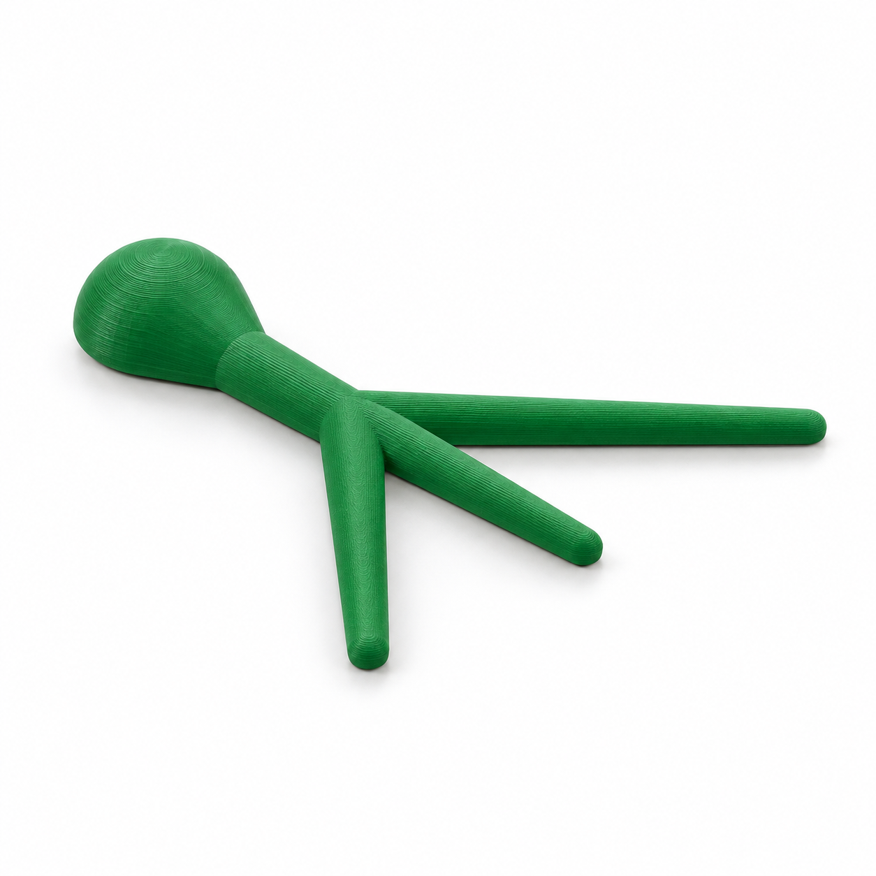 Half-round sprue tree for a mould parting plane – AI product visualization