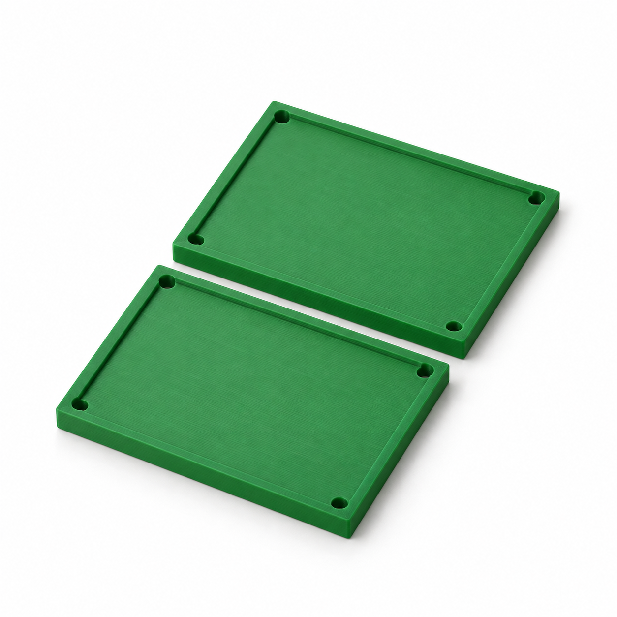 Flower-press plate pair for your own bolts and paper layers – green; AI product visualization