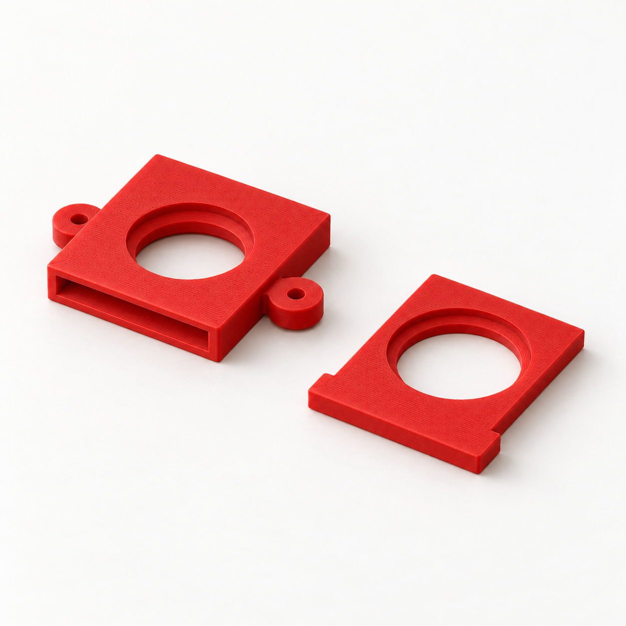 Slide-in holder for loose round filters on an optical bench – AI product visualization