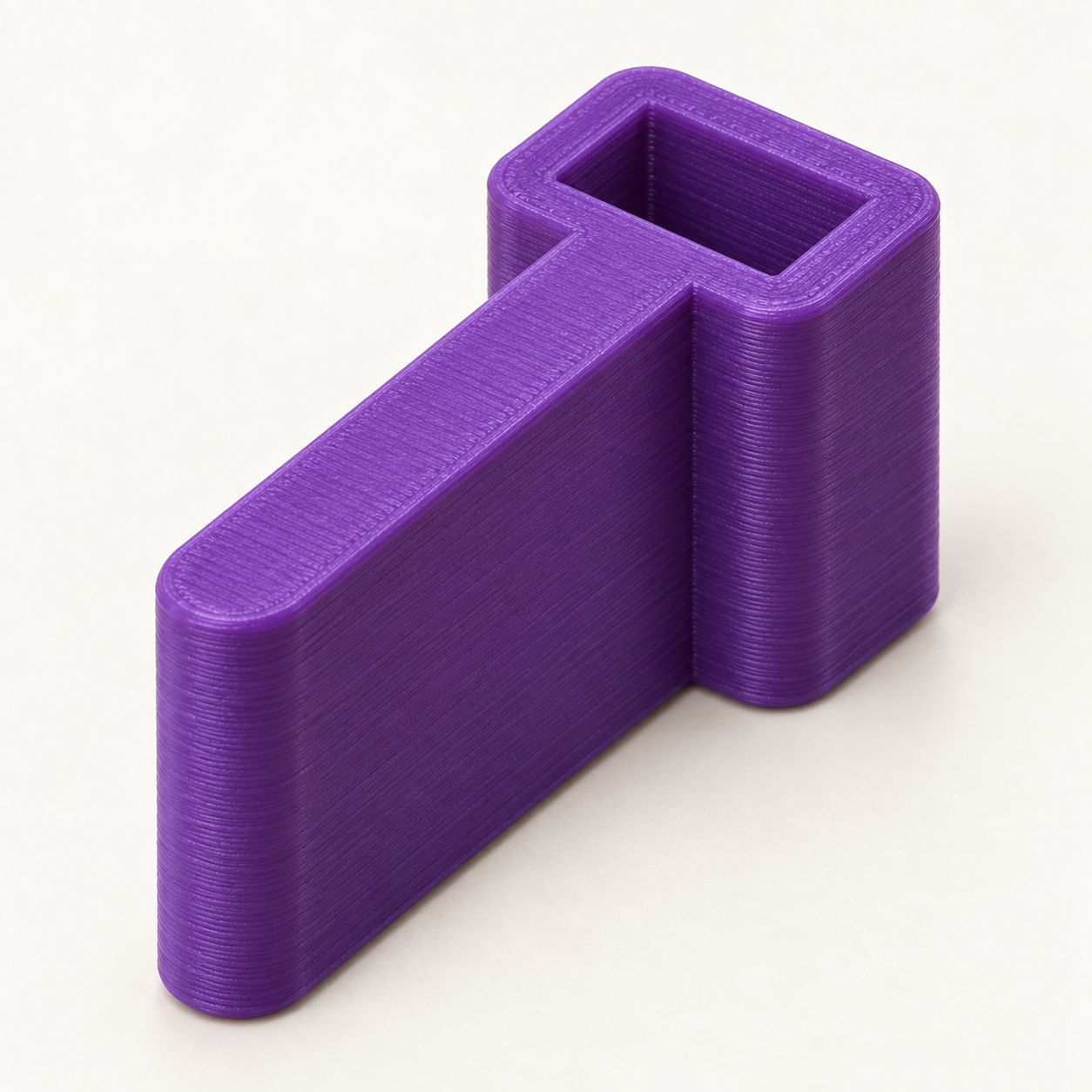 Butée d’oreille TPU pour branche de lunettes – violet. Visualisation IA des dimensions par défaut.