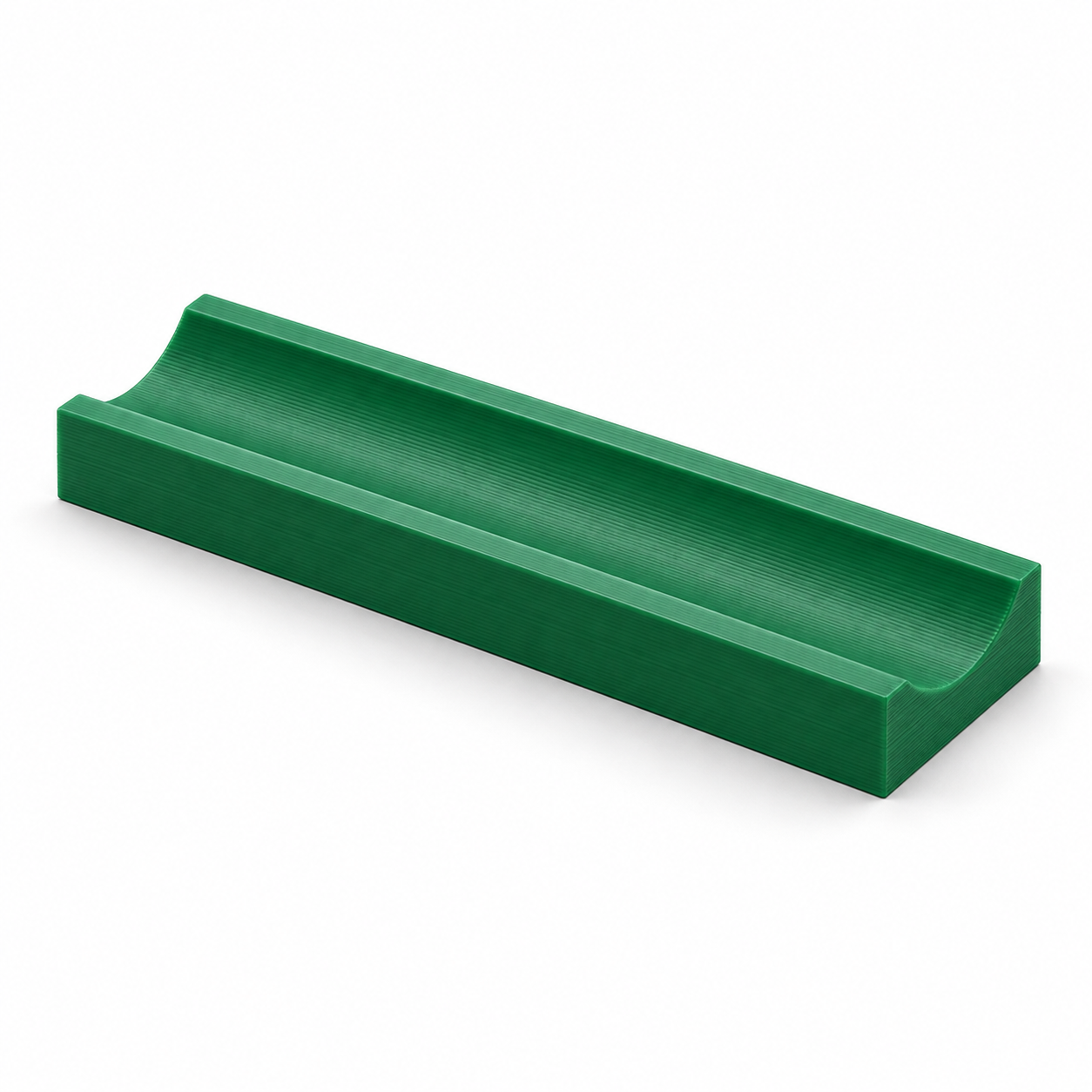 Bloc d’arrondissure de dos à gorge cylindrique sur mesure – vert; visualisation produit par IA