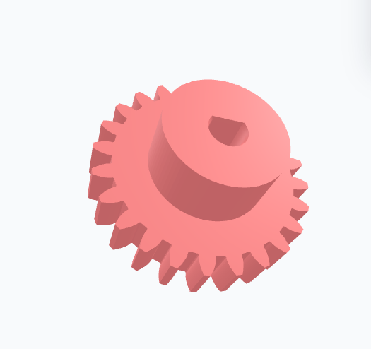 Small Motor Gear with D-Shaft Bore