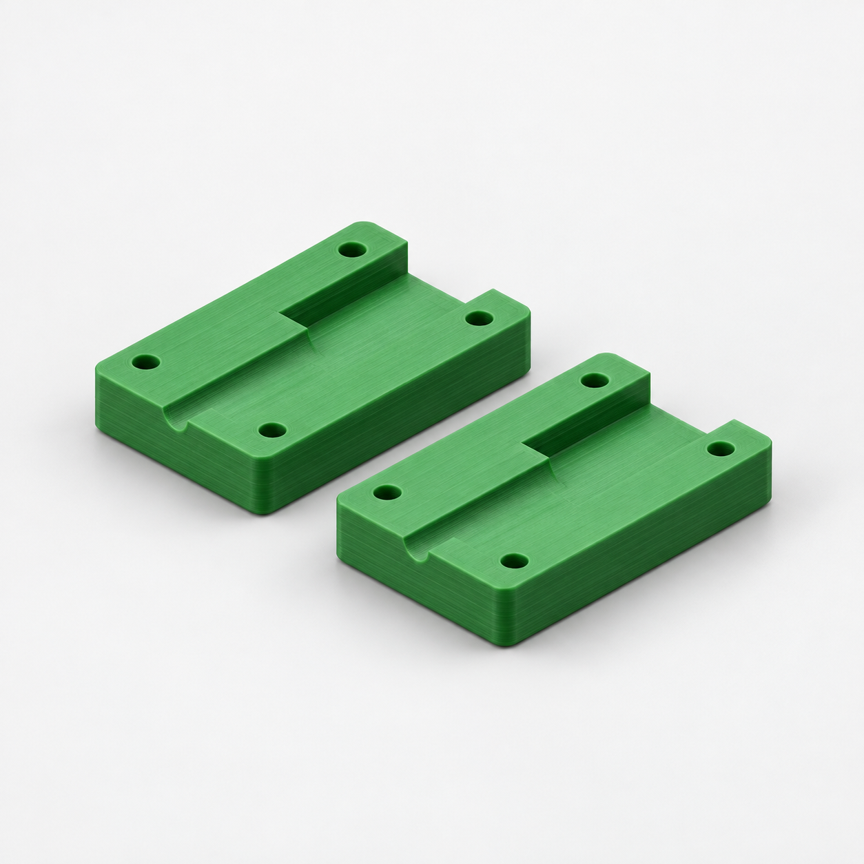 Two-piece cable support for rectangular data plugs – AI product visualization
