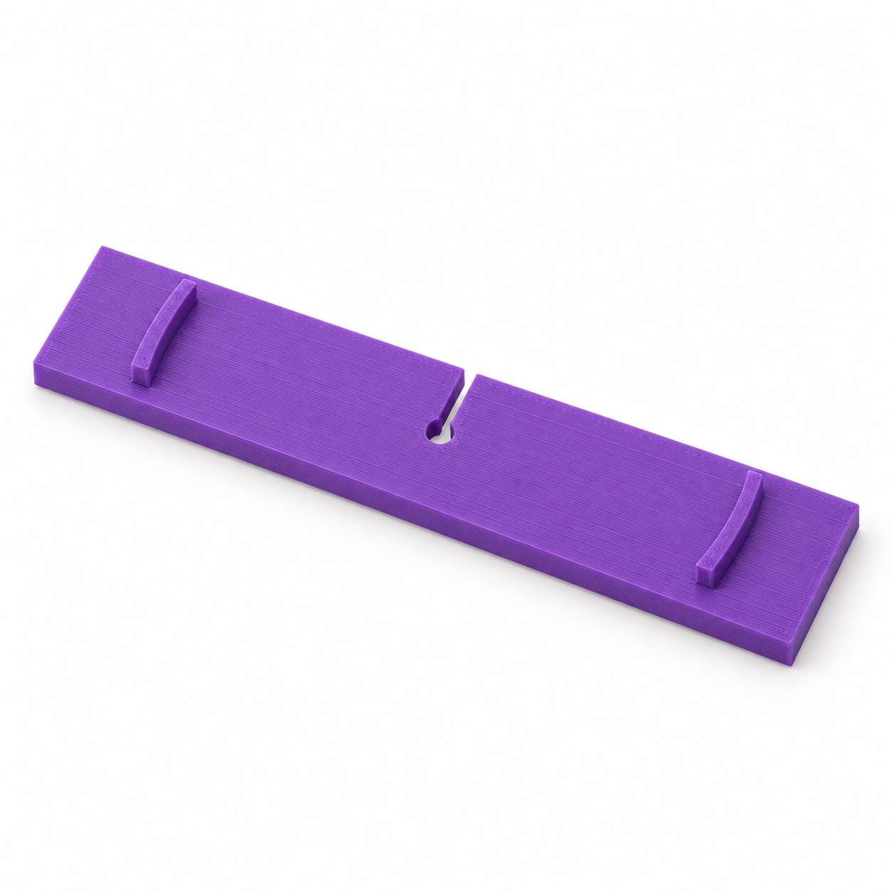 Wick centring bridge with a slotted eye for your vessel – purple. AI visualisation of the default dimensions.