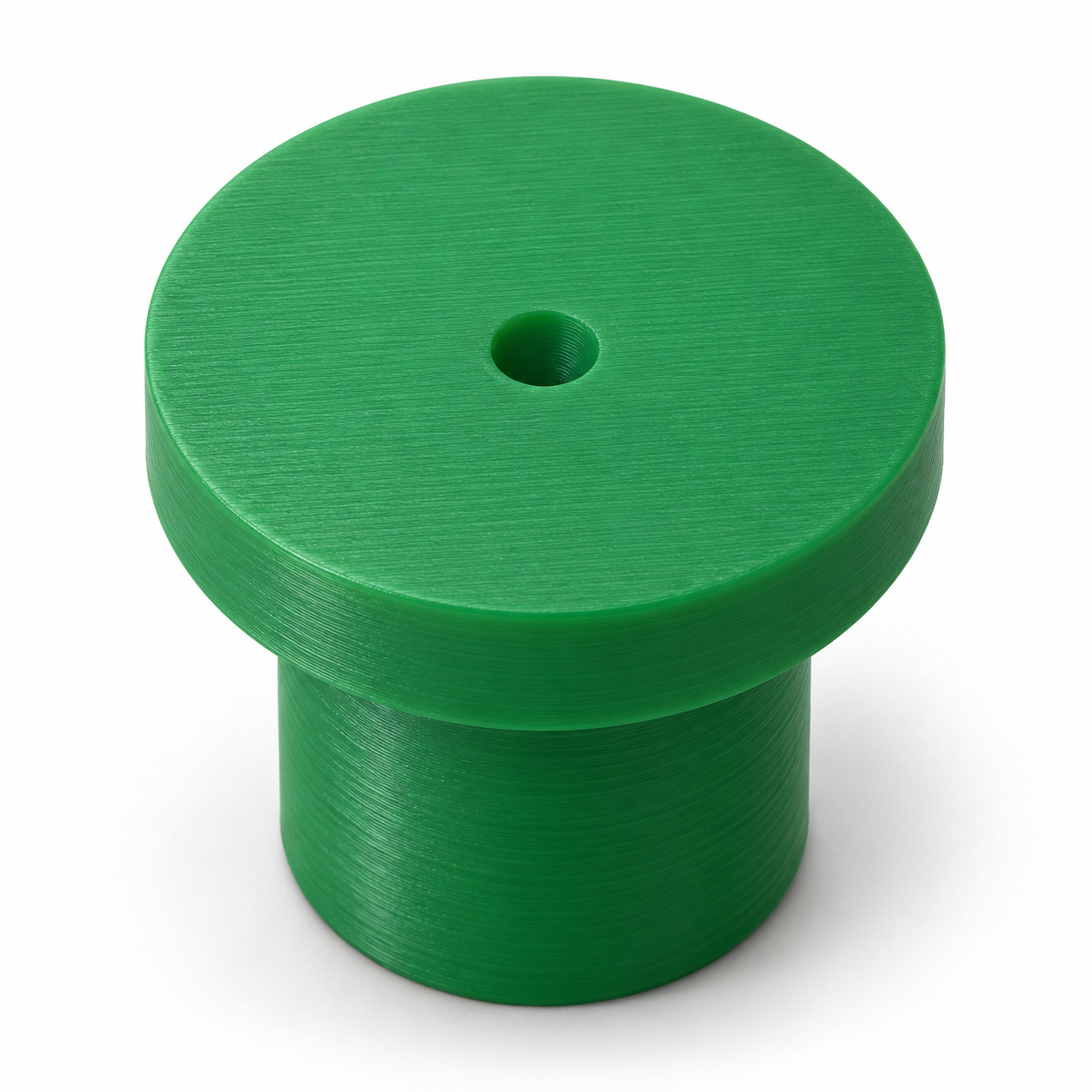 Corps de centreur de tourillon pour pointe métallique – vert. Visualisation IA aux dimensions par défaut.