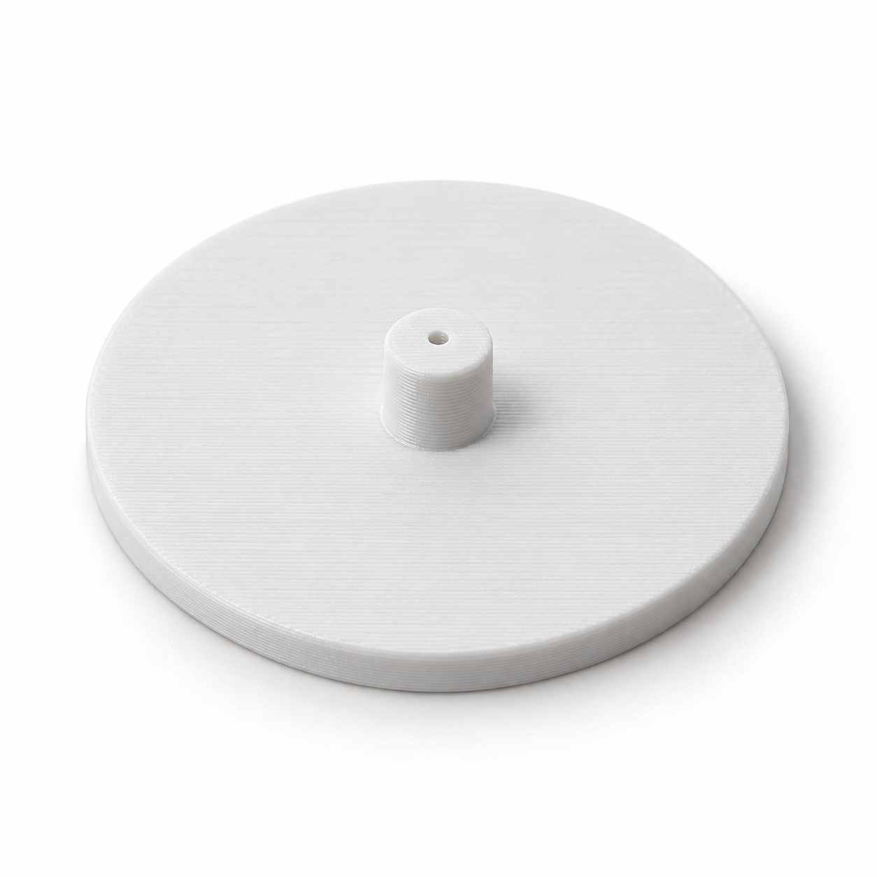 Tapa con soporte aislante para electroscopio de láminas – blanco; visualización de producto con IA