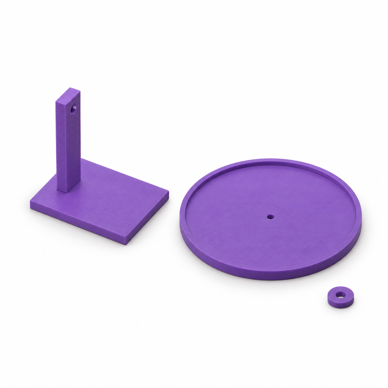 Disque rotatif manuel pour couleurs avec logement papier et support – violet; visualisation produit par IA