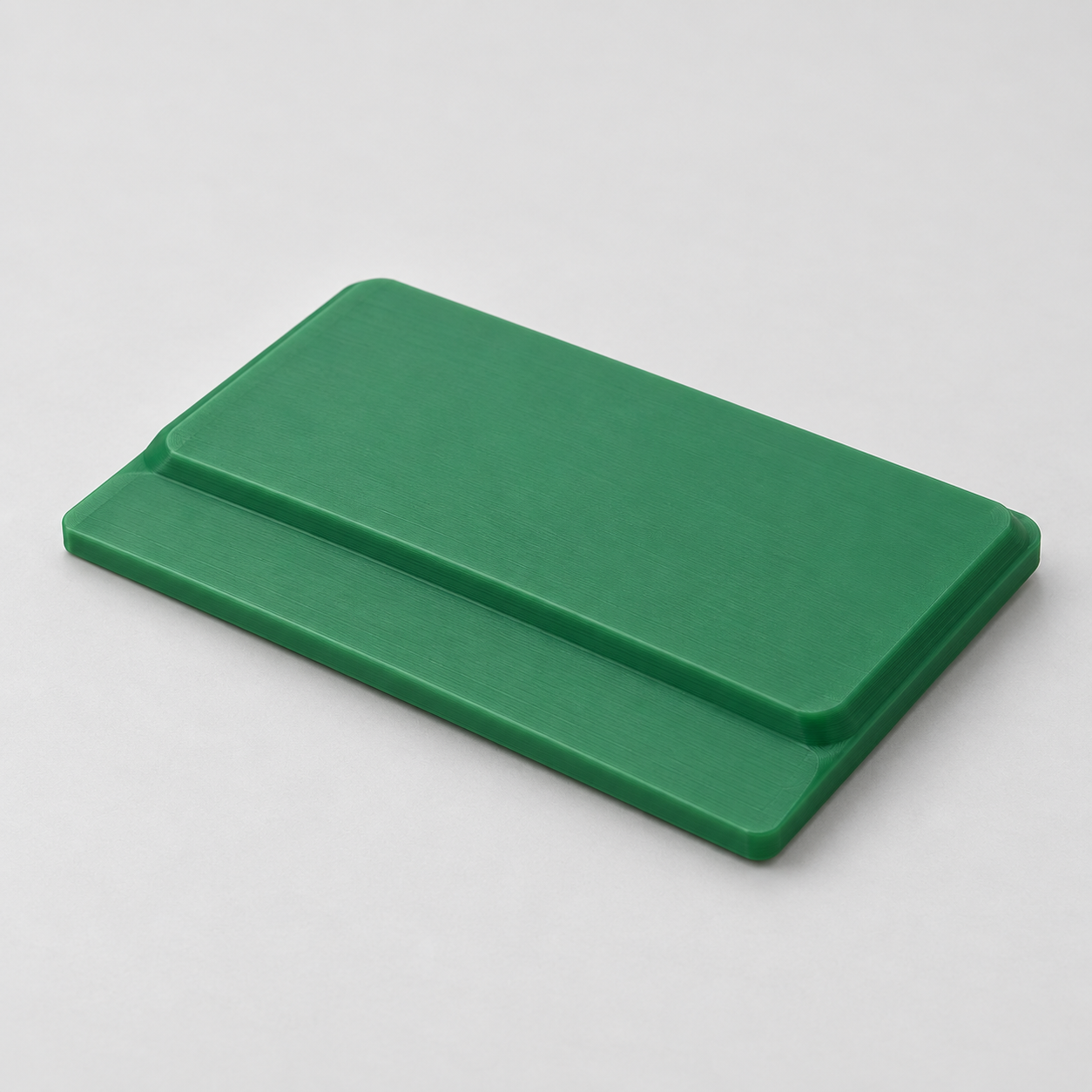 Raclette de pose de vinyle sur mesure pour feutrine – vert. Visualisation IA des dimensions par défaut.