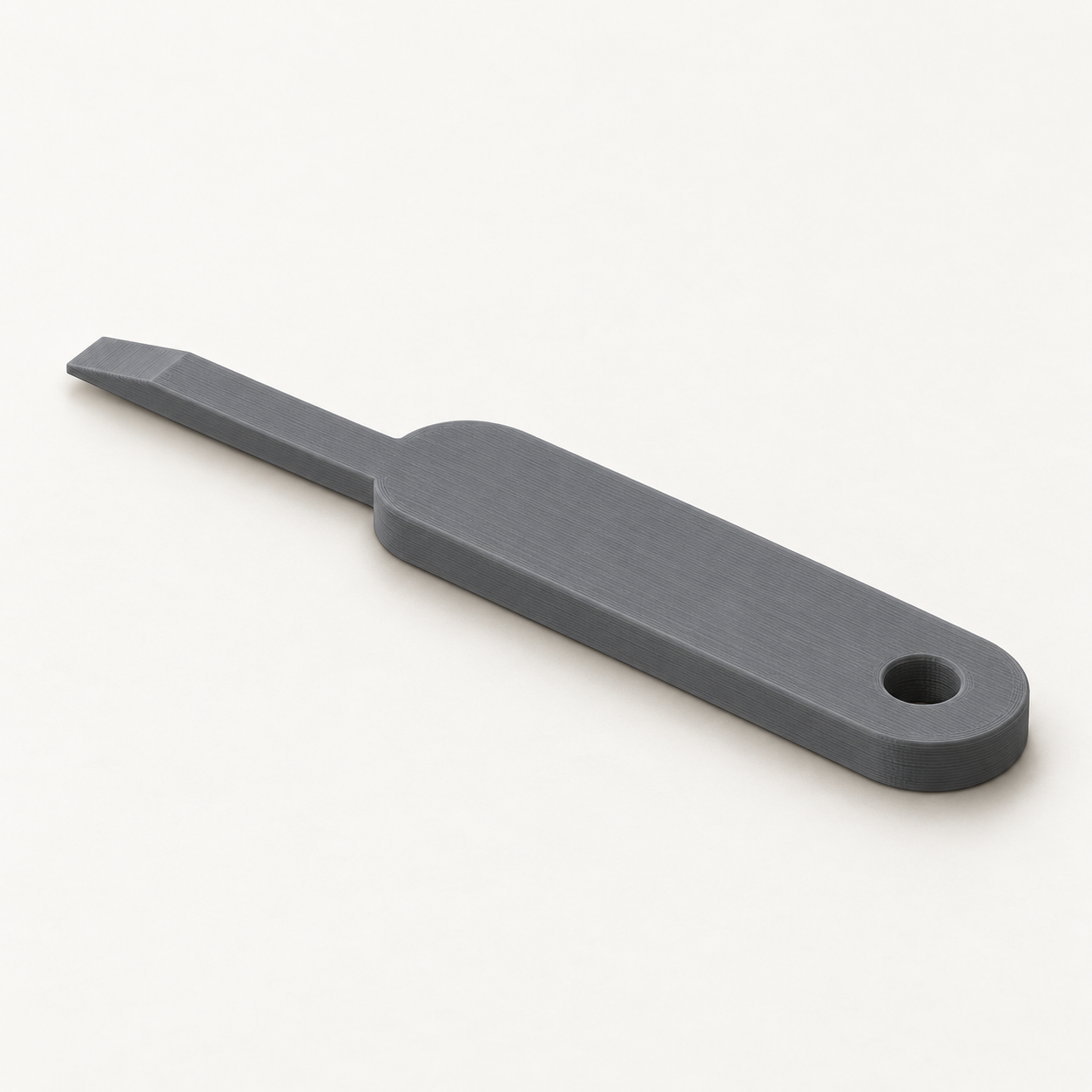 Grattoir à joint à pointe étroite sur mesure – gris. Visualisation IA des dimensions par défaut.