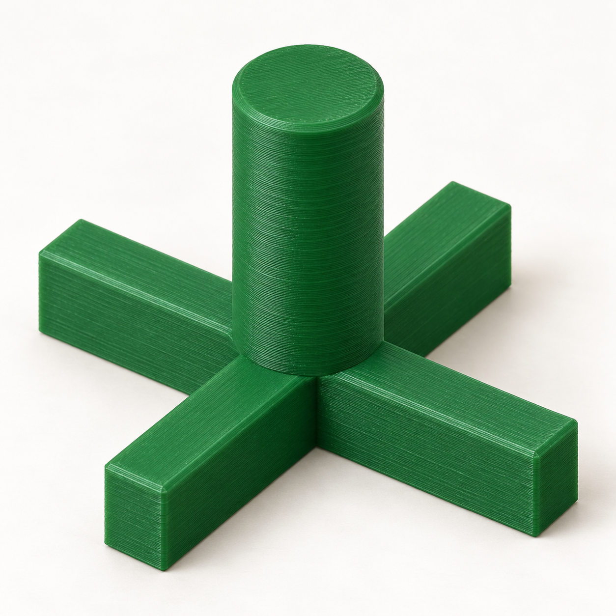 Cruceta con tetón de agarre para juntas a medida – verde. Visualización de IA de las medidas predeterminadas.