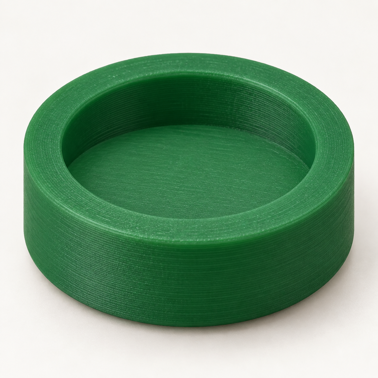Appui de pouce TPU pour manette avec rebord – vert. Visualisation IA des dimensions par défaut.