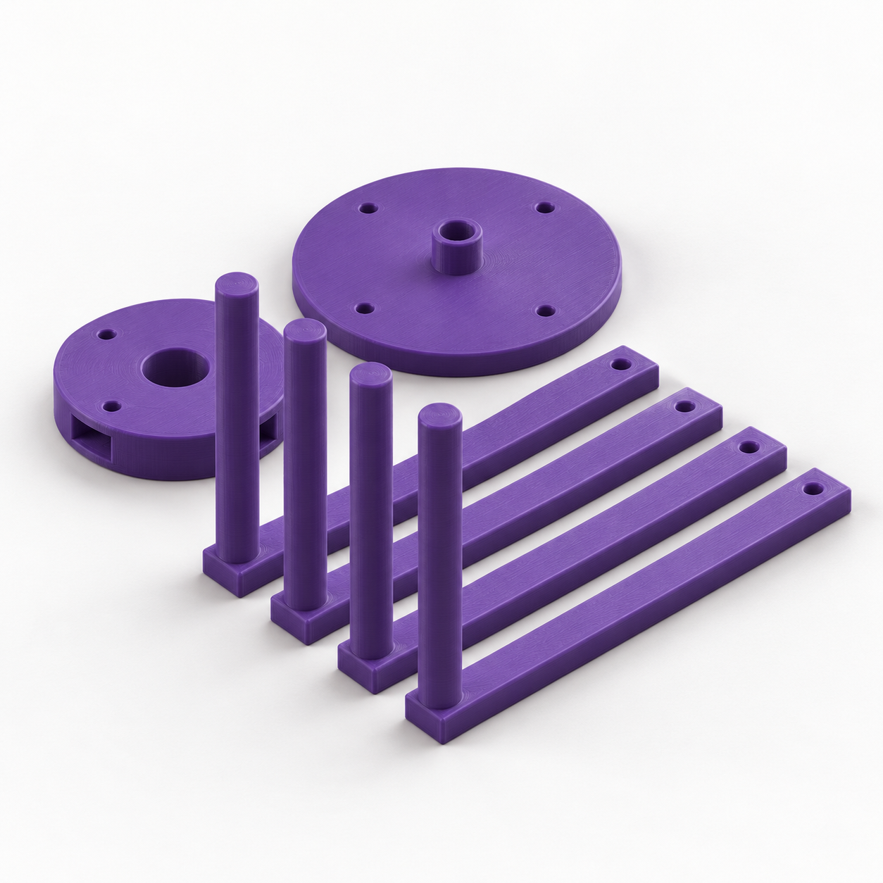 Devanadera de cuatro brazos con asiento de rodamiento – visualización de producto con IA