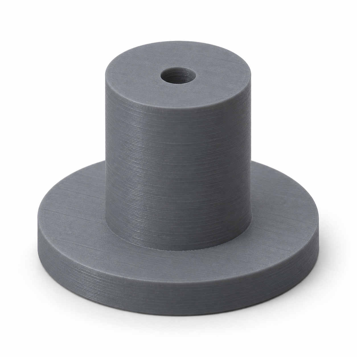 AI visualisation, default dimensions: Screw-boss repair sleeve with glue flange for light enclosures