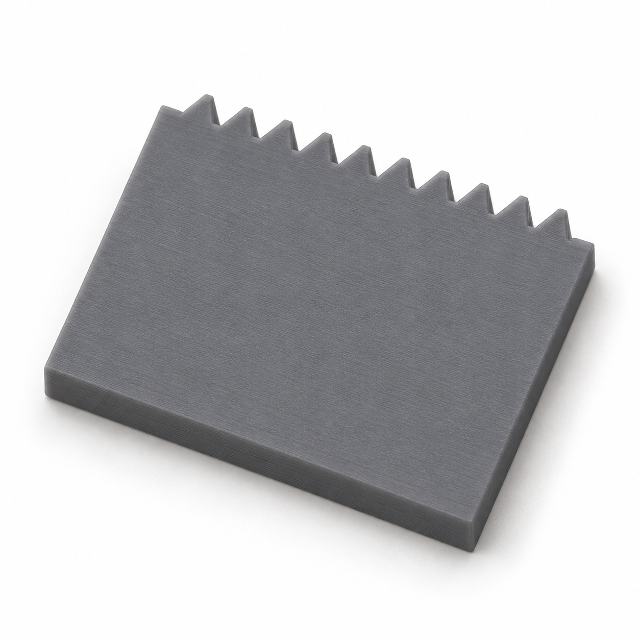 Peigne de comparaison de pas à profil de 60 degrés – gris. Visualisation IA aux dimensions par défaut.