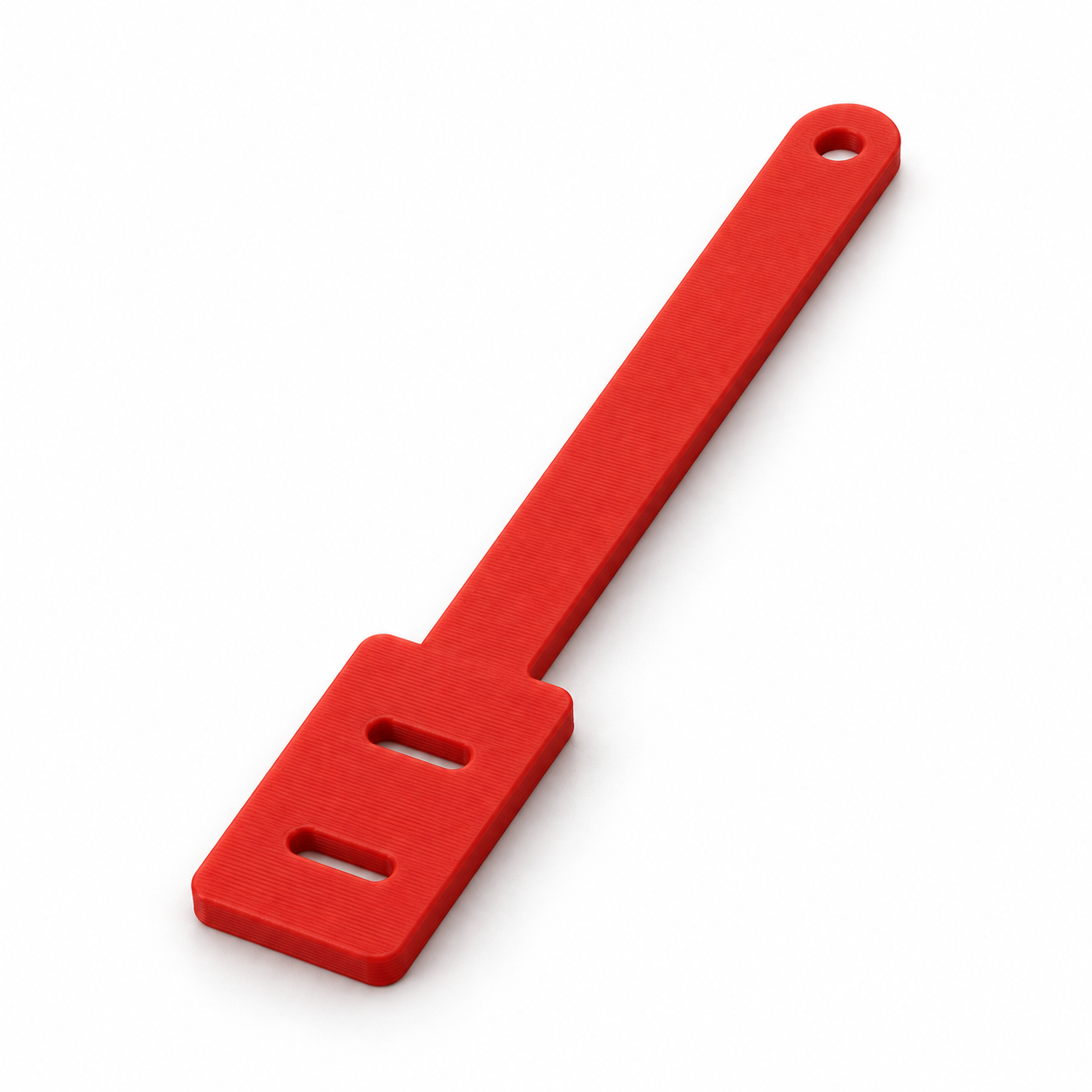 Hand paint stirrer with two openings sized for your container – red; AI product visualization