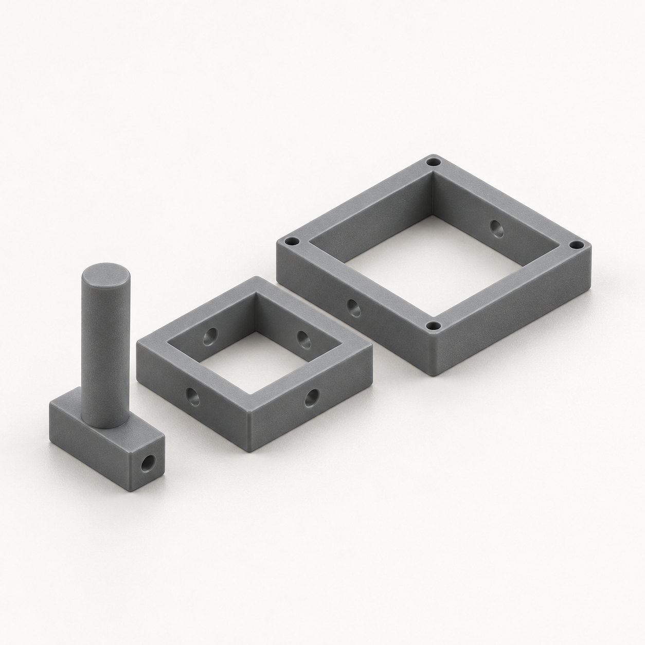 Two-axis joystick gimbal frames and lever carrier – AI product visualization