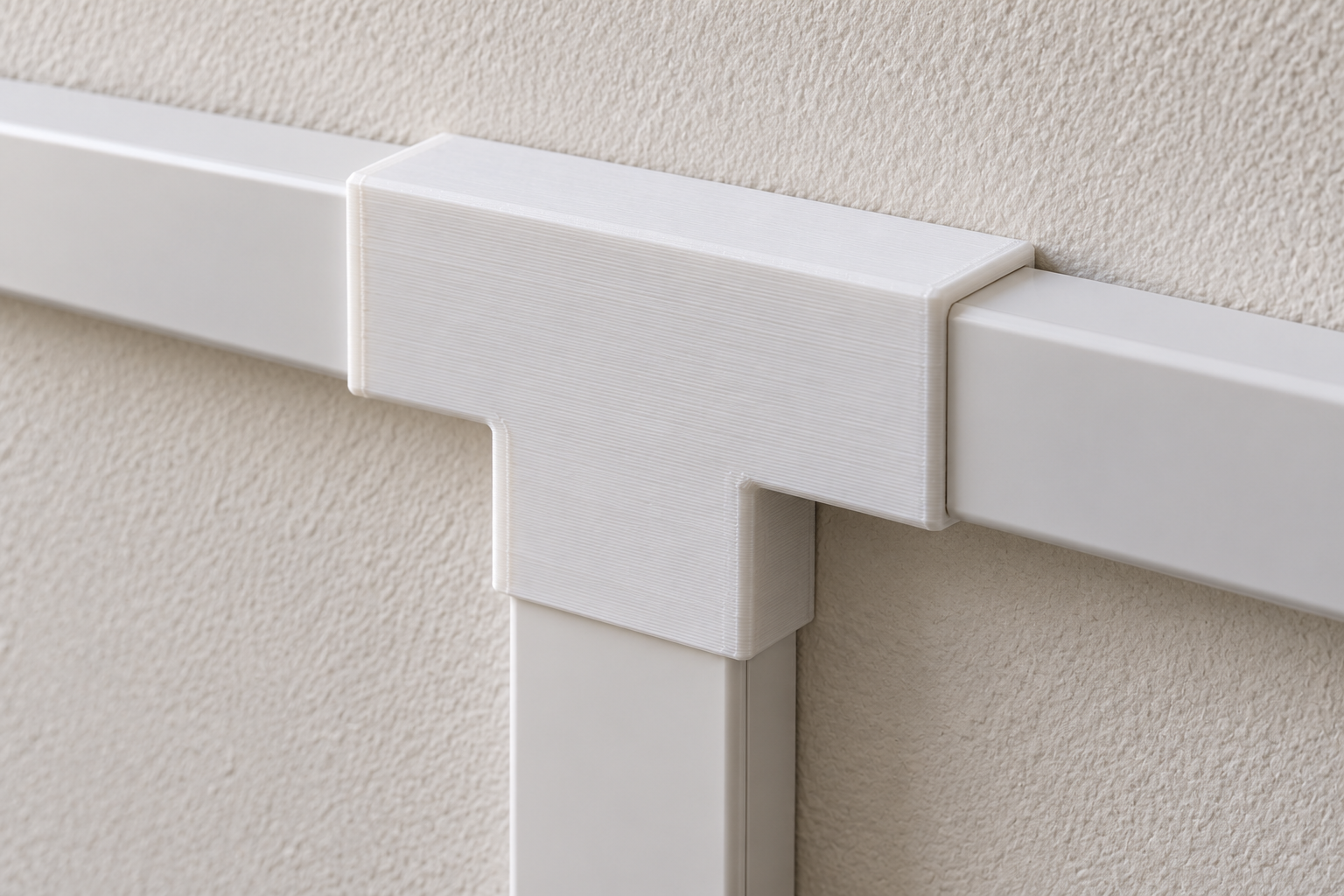Custom T cover for two cable trunking widths