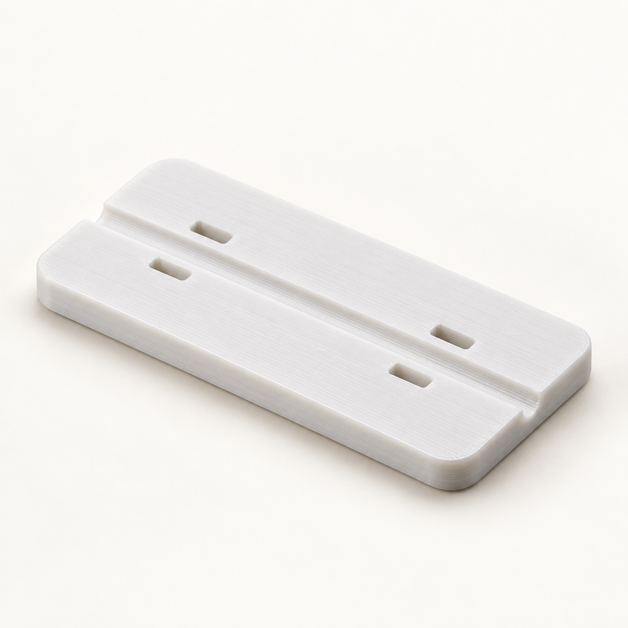 Appui d’épaule large pour bras de cintre ronds – blanc. Visualisation IA des dimensions par défaut.
