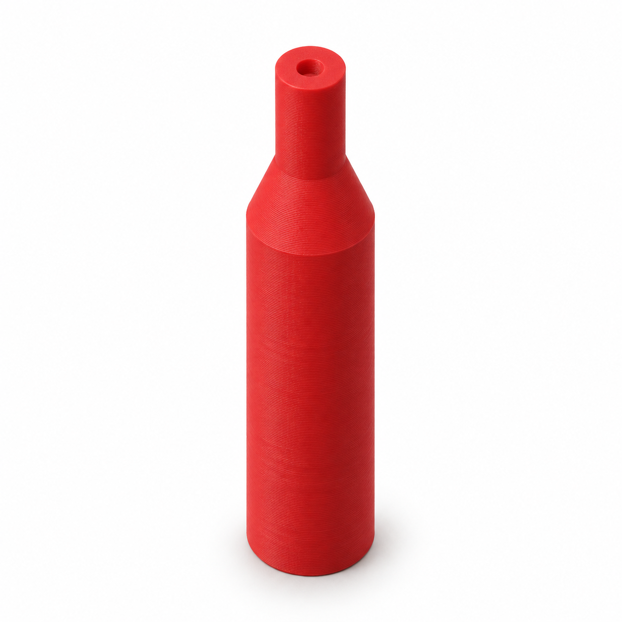 Bobbin-lace pin pusher with a custom head recess – red. AI visualisation of the default dimensions.