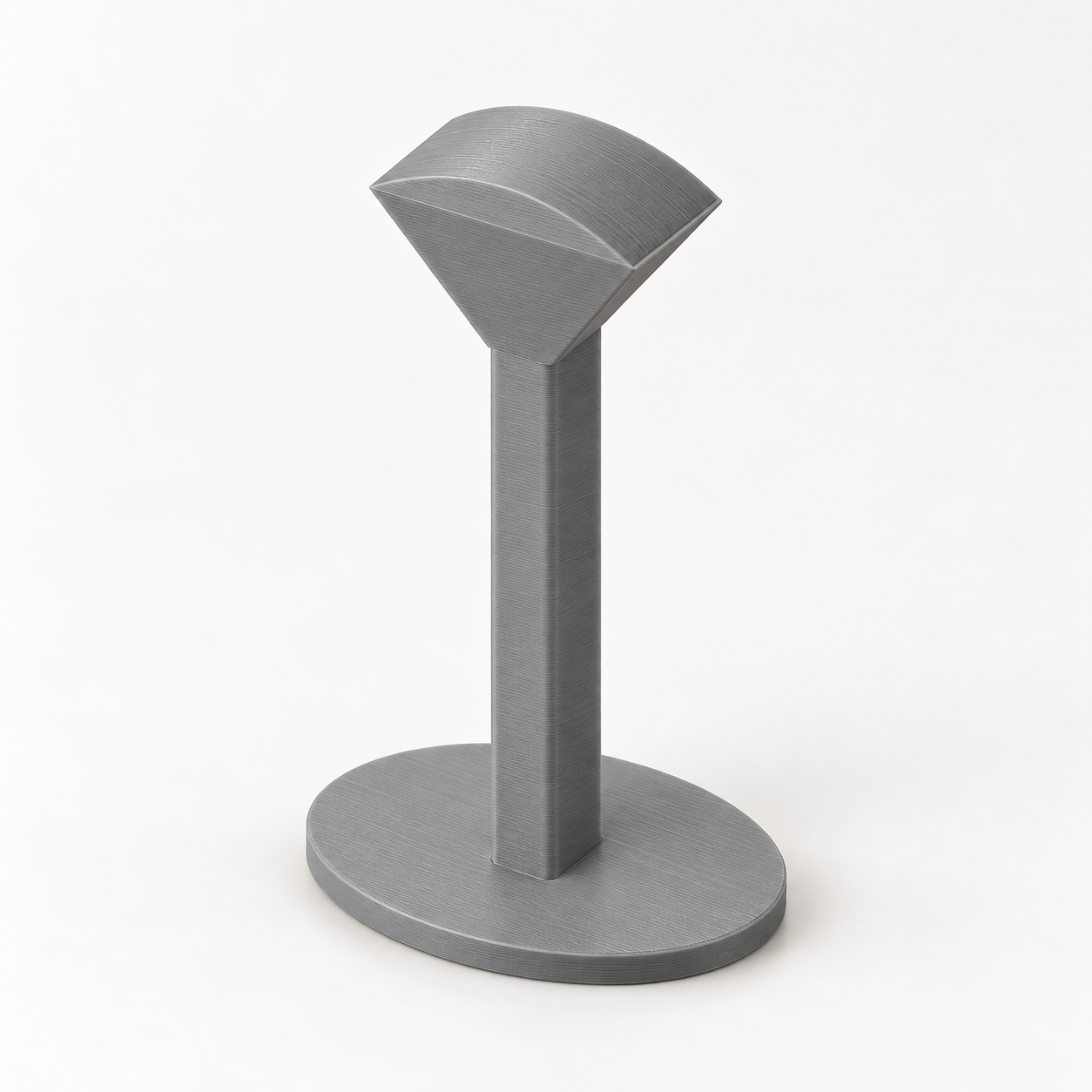 Support de casque à large appui courbe sur mesure – visualisation IA des dimensions par défaut