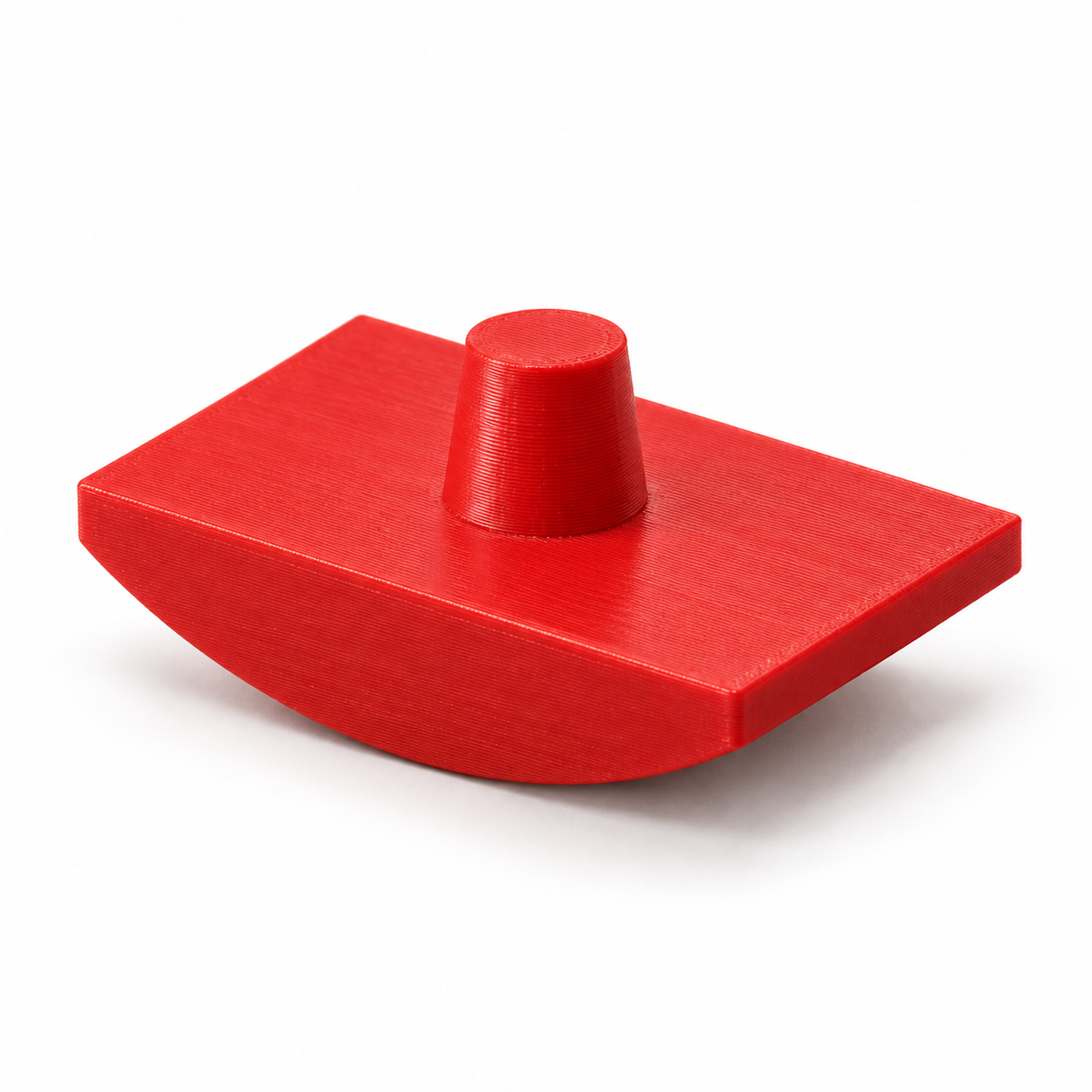 Rocker blotter with a curved seat for your blotting paper – red. AI visualisation of the default dimensions.