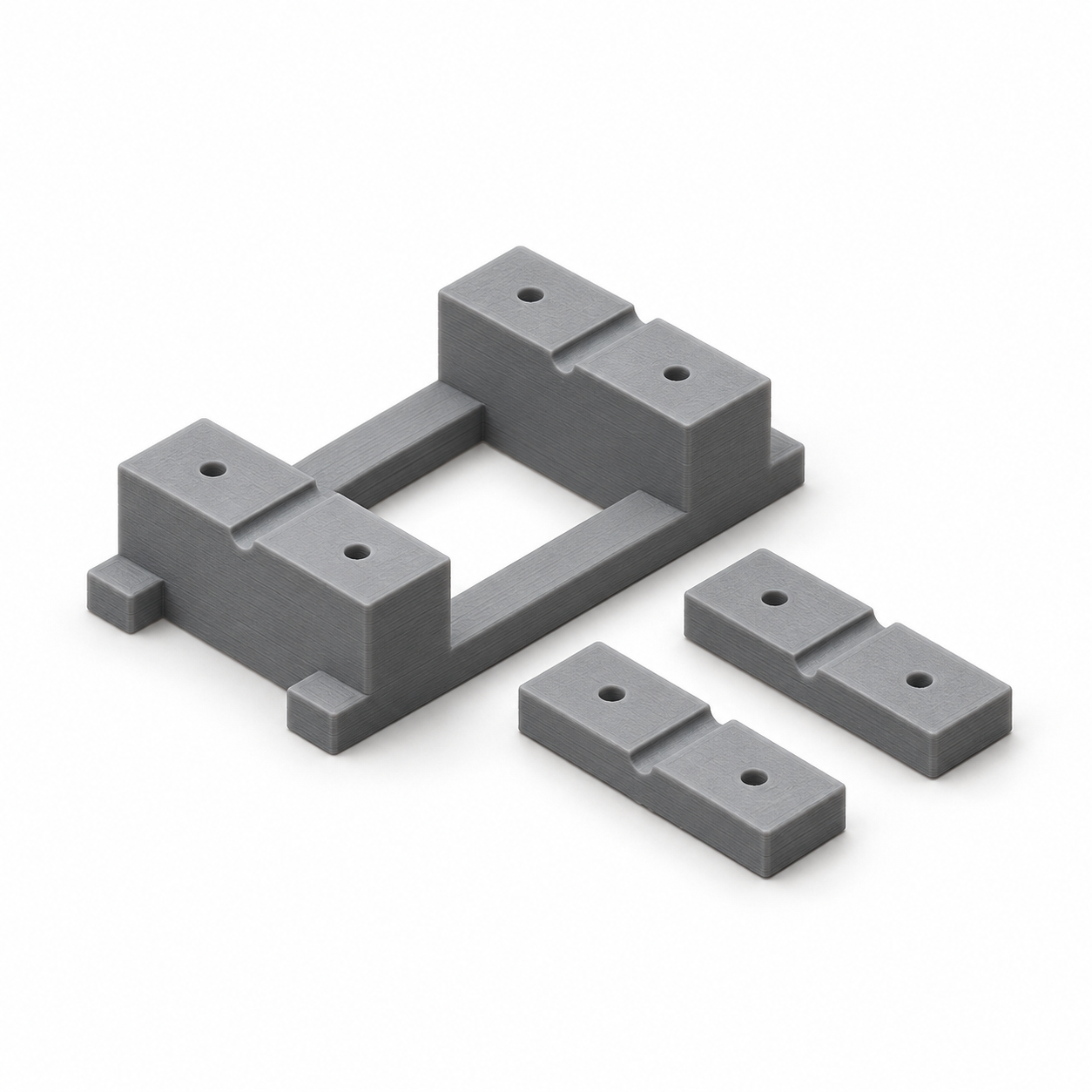Wire soldering jig with an open work window and clamp bars – AI product visualization