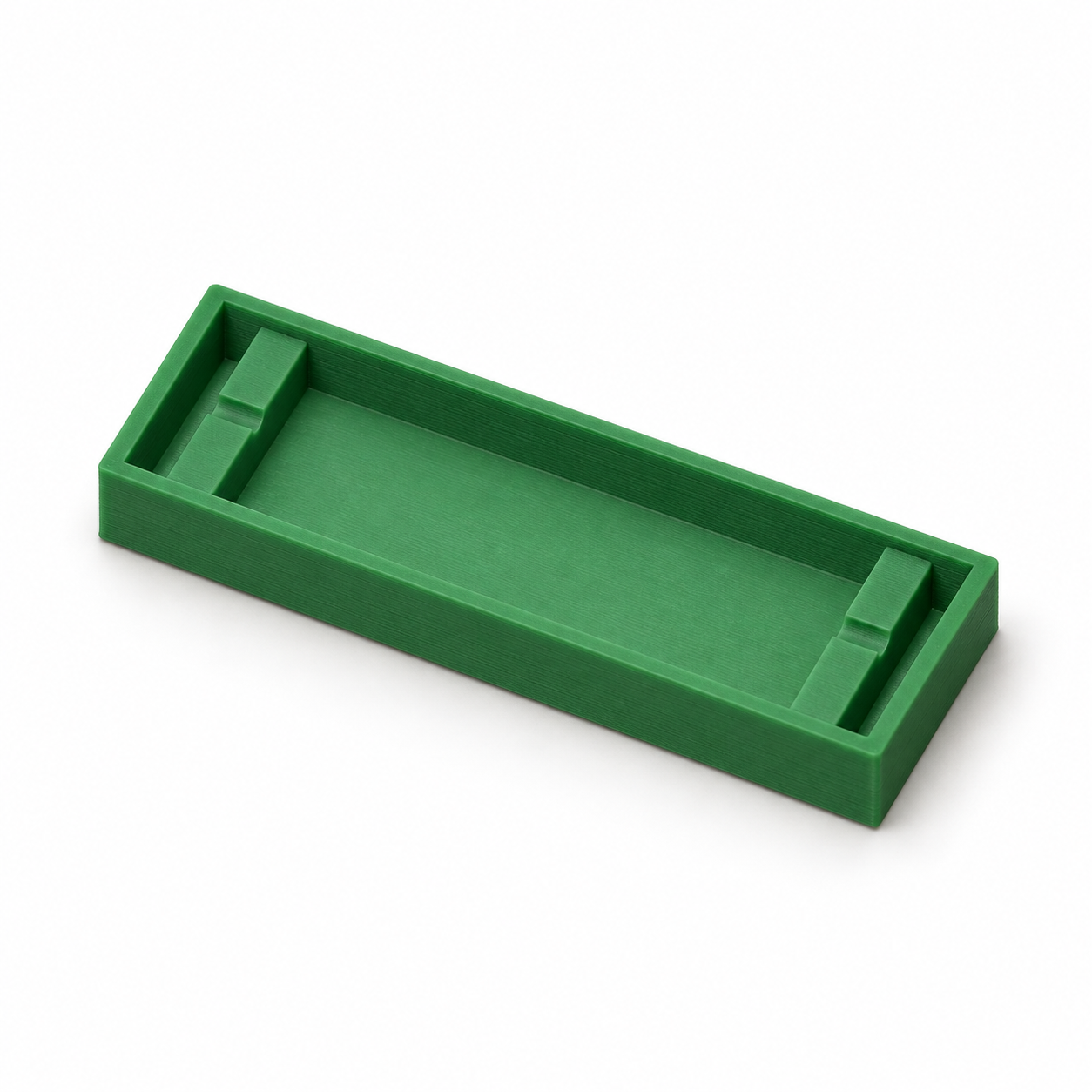 Barquette flottante à deux appuis pour votre aiguille aimantée – vert; visualisation produit par IA