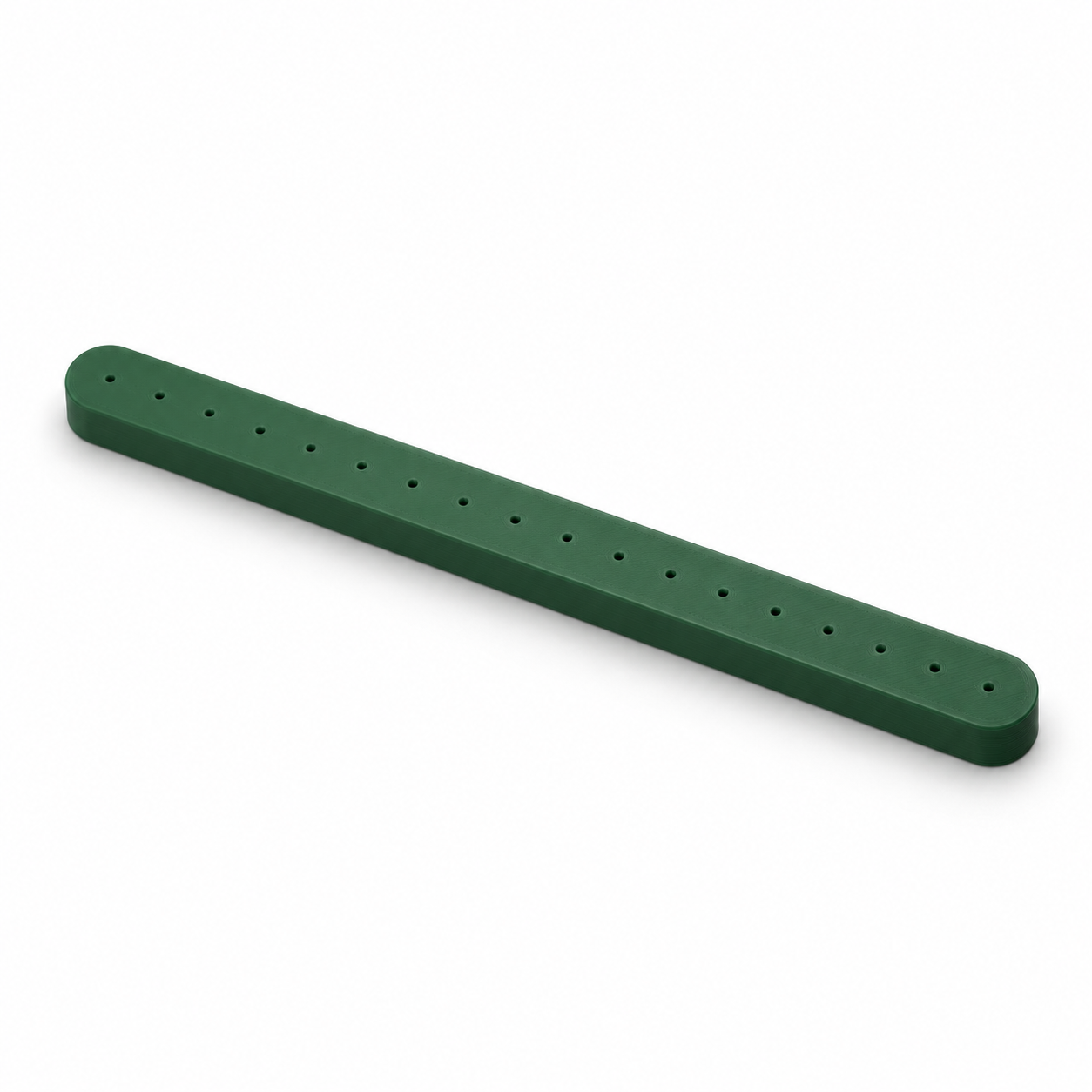 Barre de peigne à marbrer pour pointes métalliques – vert. Visualisation IA des dimensions par défaut.