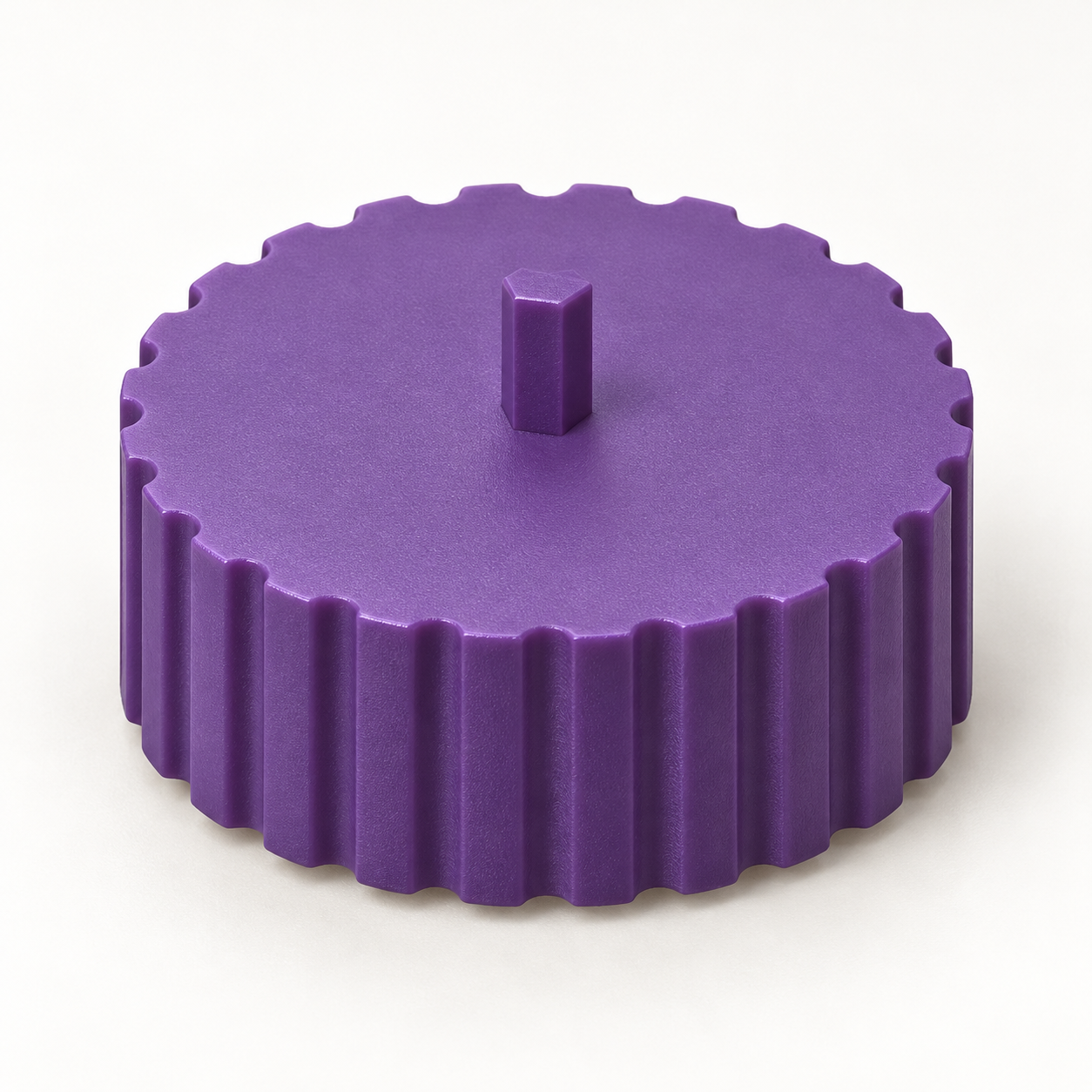 Mouse scroll wheel with a hex drive and opposite bearing pin – AI product visualization