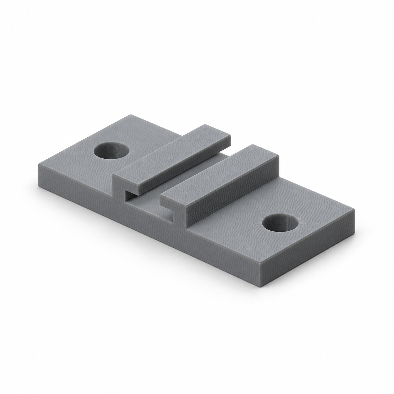 AI visualisation, default dimensions: Screw-mounted rail chair for model flat-bottom rail