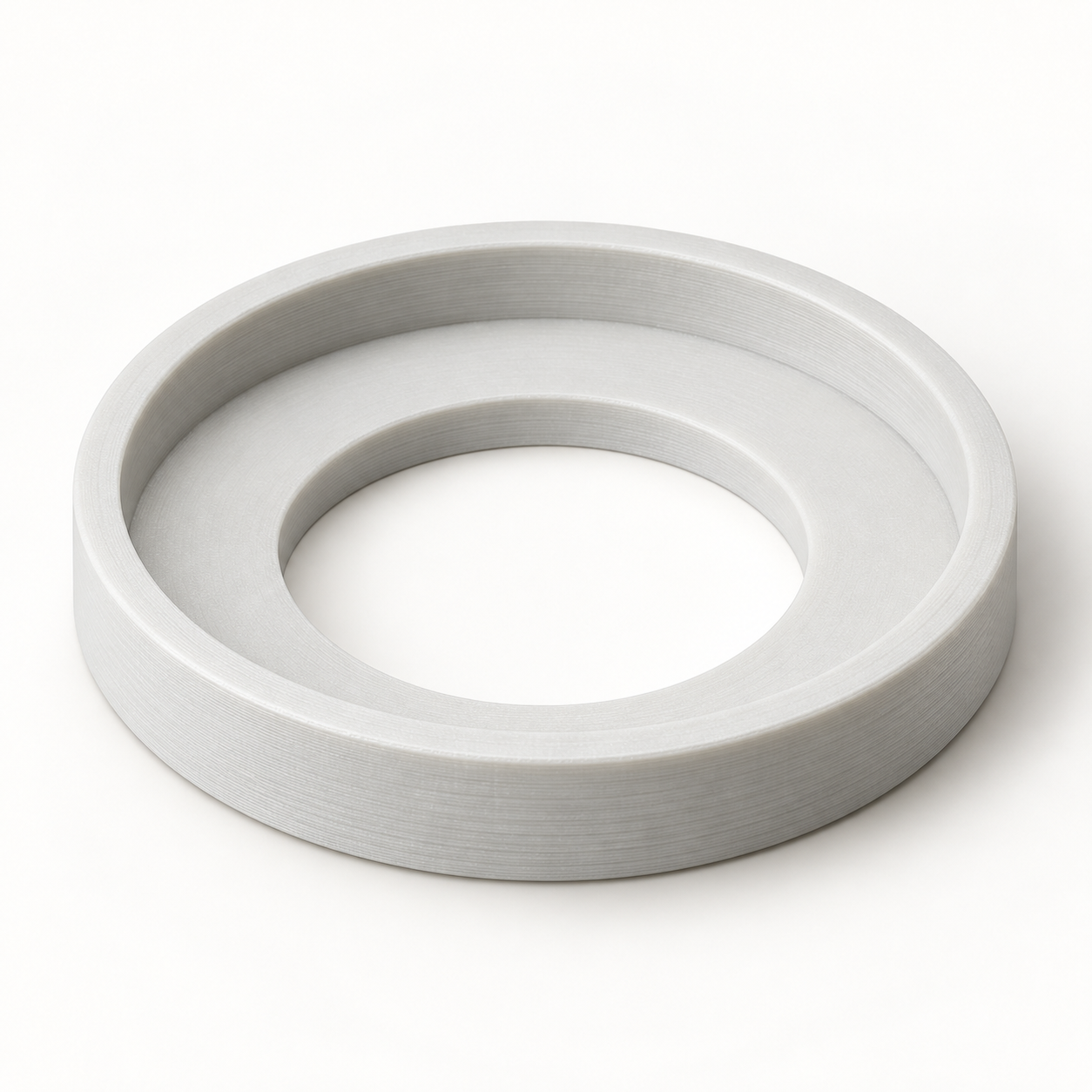 Masque de peinture pour roue miniature avec jupe de centrage – blanc. Visualisation IA des dimensions par défaut.