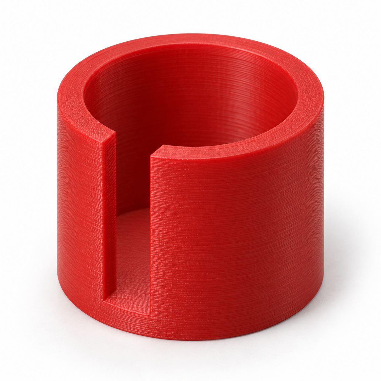 Tube de comptage de pièces avec fente de contrôle sur mesure – rouge; visualisation produit par IA