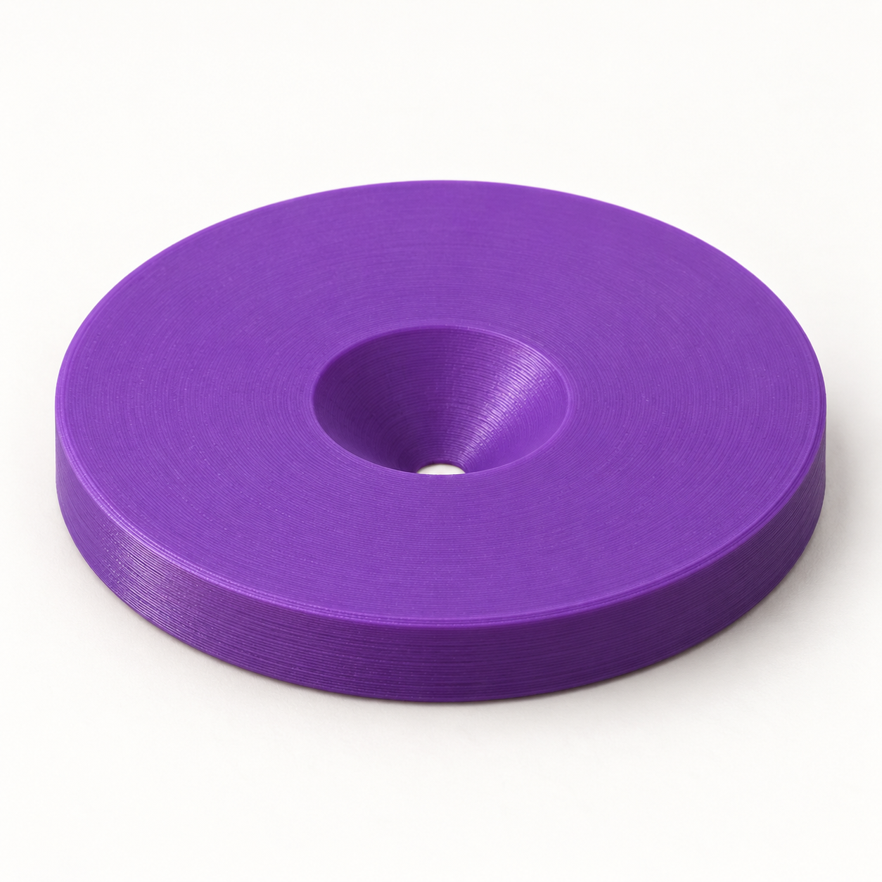 Roue de marge de couture sur mesure – violet. Visualisation IA des dimensions par défaut.