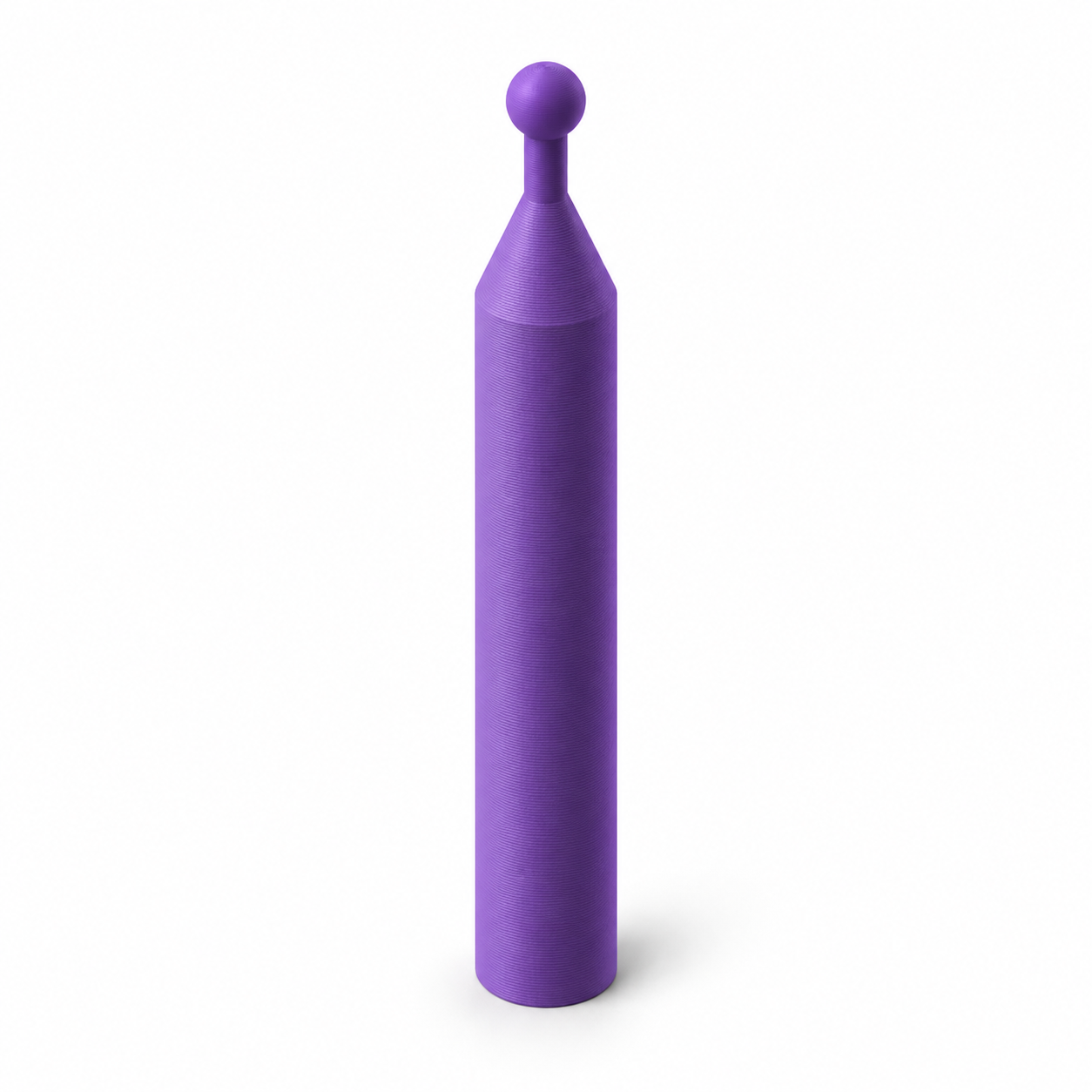Paper embossing stylus with a custom ball tip – purple. AI visualisation of the default dimensions.