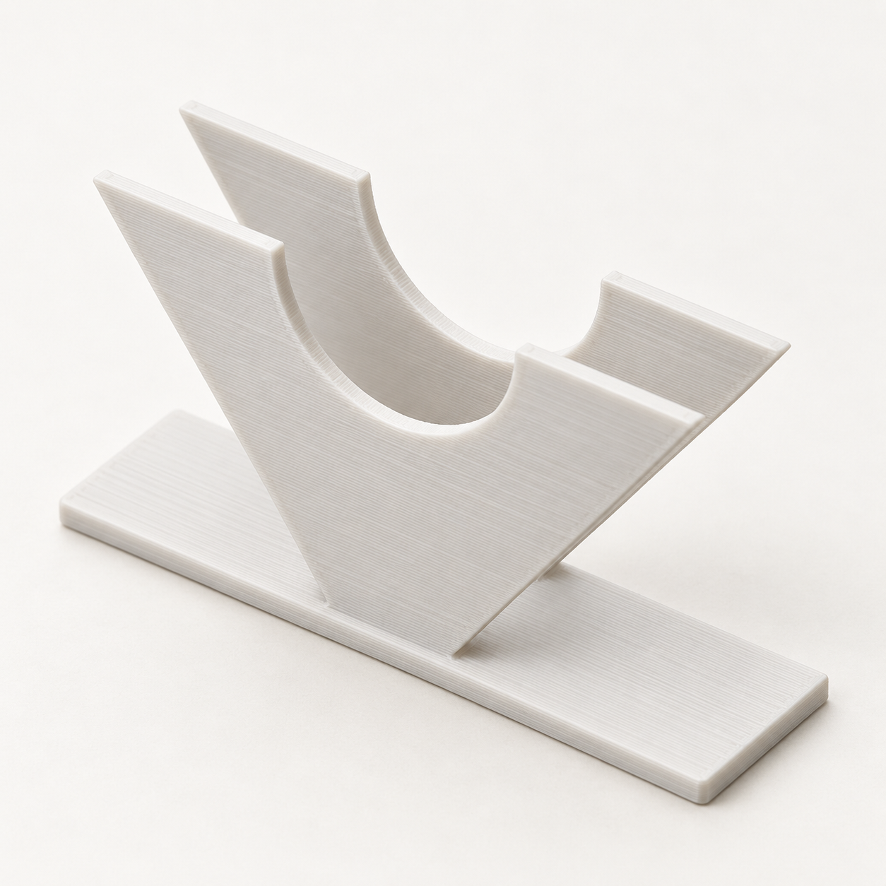 Support de filtres papier à flancs ouverts sur mesure – blanc. Visualisation IA des dimensions par défaut.