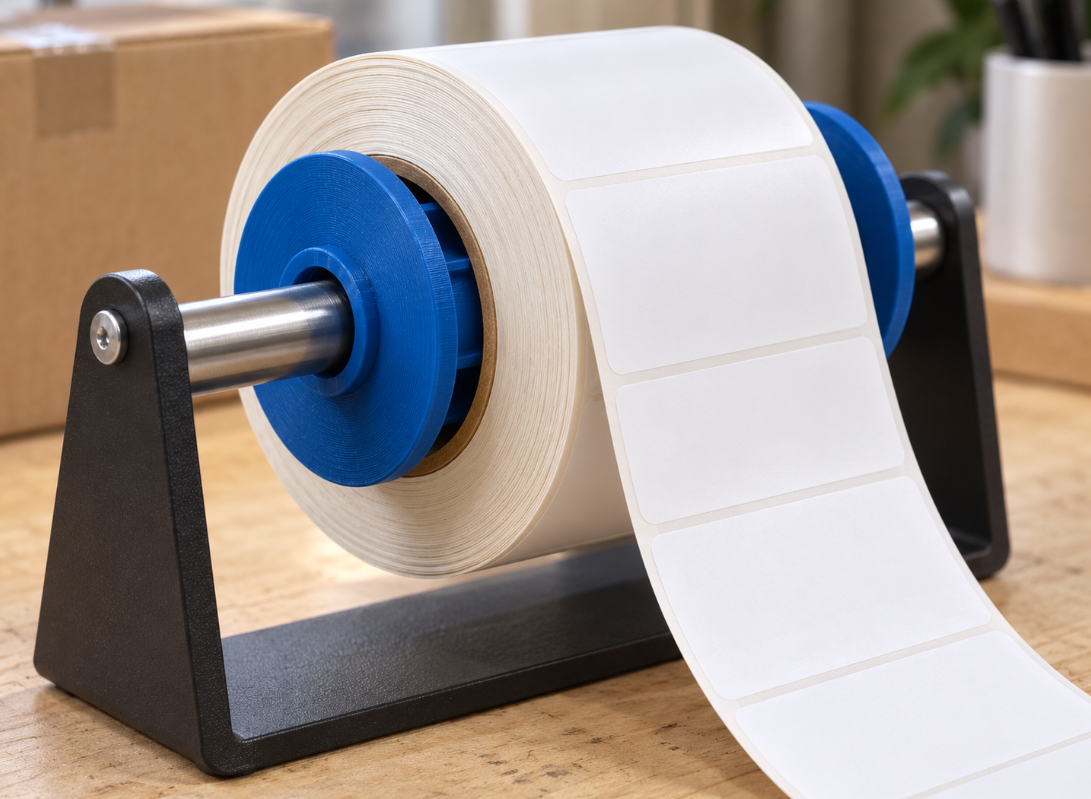 Custom paper roll core adapter with side flange