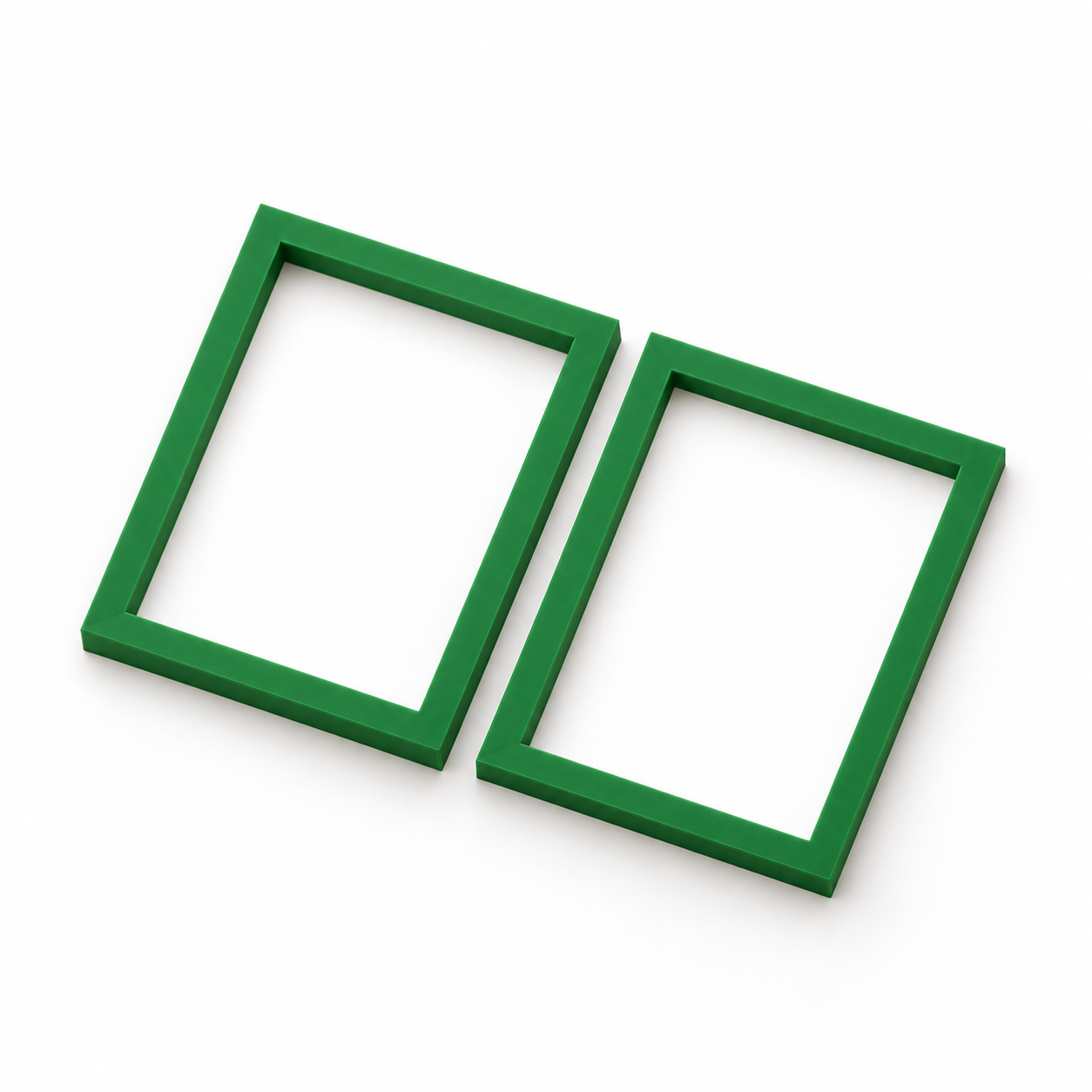 Forme et couverte pour papier artisanal avec votre toile – vert. Visualisation IA aux dimensions par défaut.