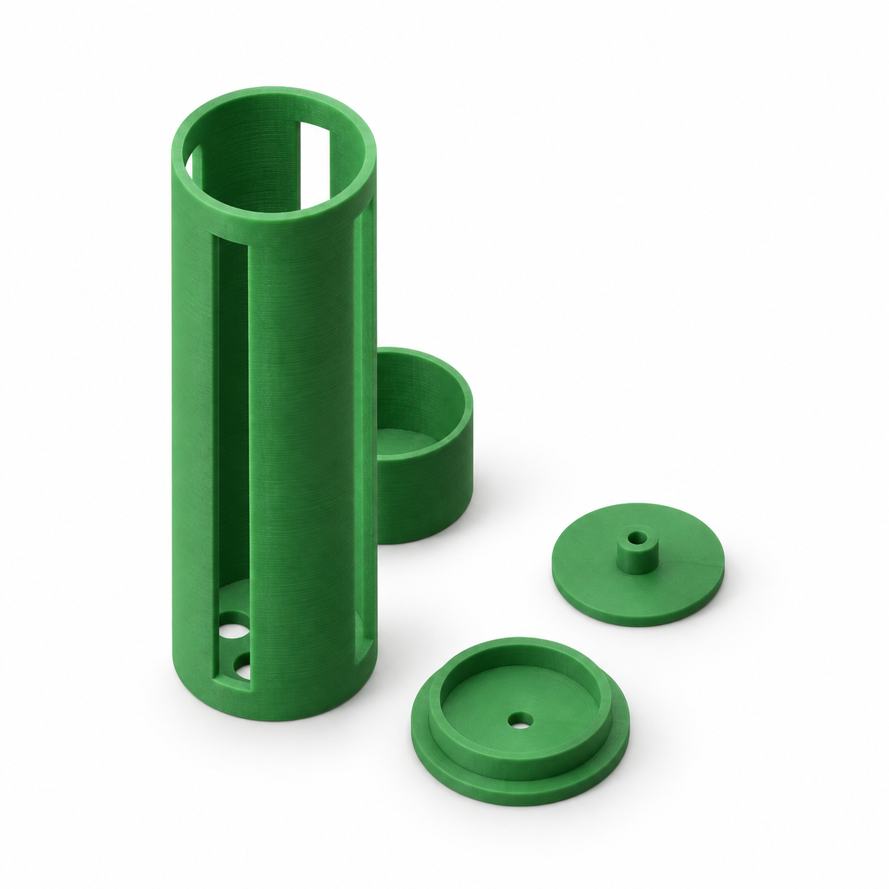 Indicador de nivel de agua para plantas con flotador y tubo – verde; visualización de producto con IA