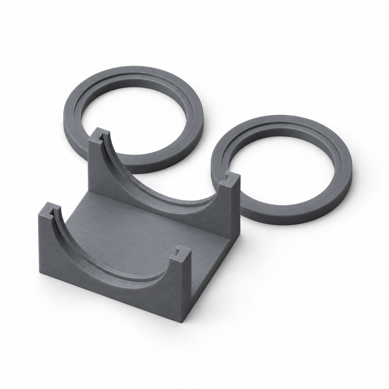 Paire de cadres rotatifs pour vos films polarisants – gris; visualisation produit par IA