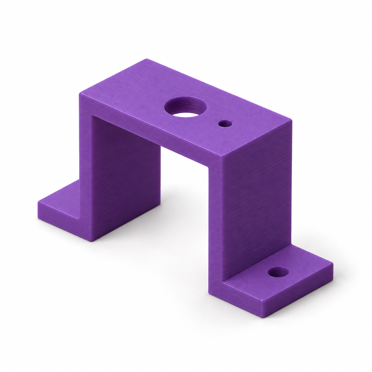AI visualisation, default dimensions: Potentiometer mounting bracket with anti-rotation pin hole