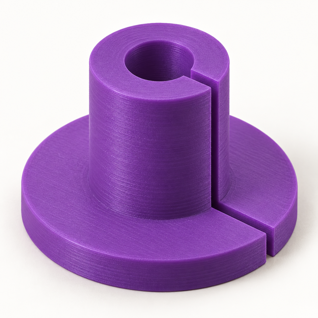 Entretoise de profondeur TPU pour aiguille punch needle manuelle – violet. Visualisation IA des dimensions par défaut.