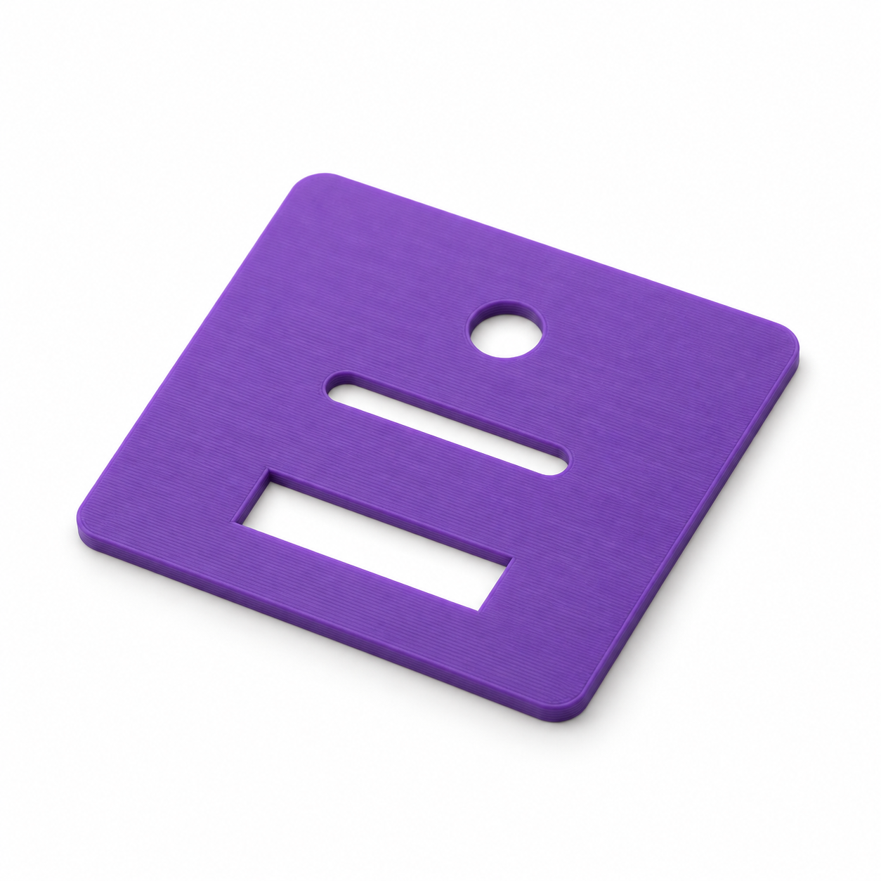 Cache à effacer à trois ouvertures de travail – violet; visualisation produit par IA