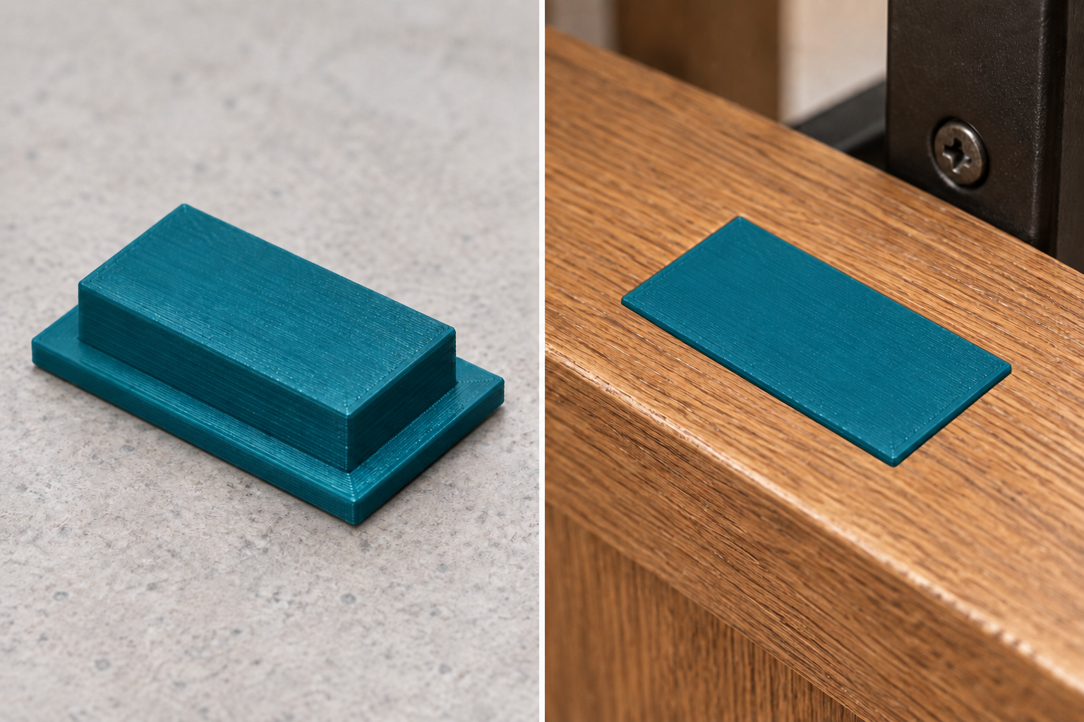 Blanking plug for rectangular service openings – loose part and application, AI visualization
