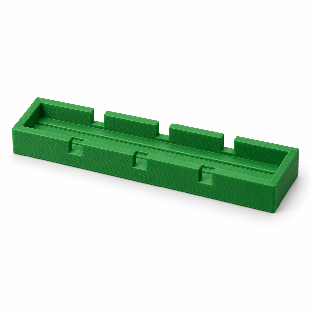 Ventilated single-reed guard plate – green. AI visualisation of the default dimensions.