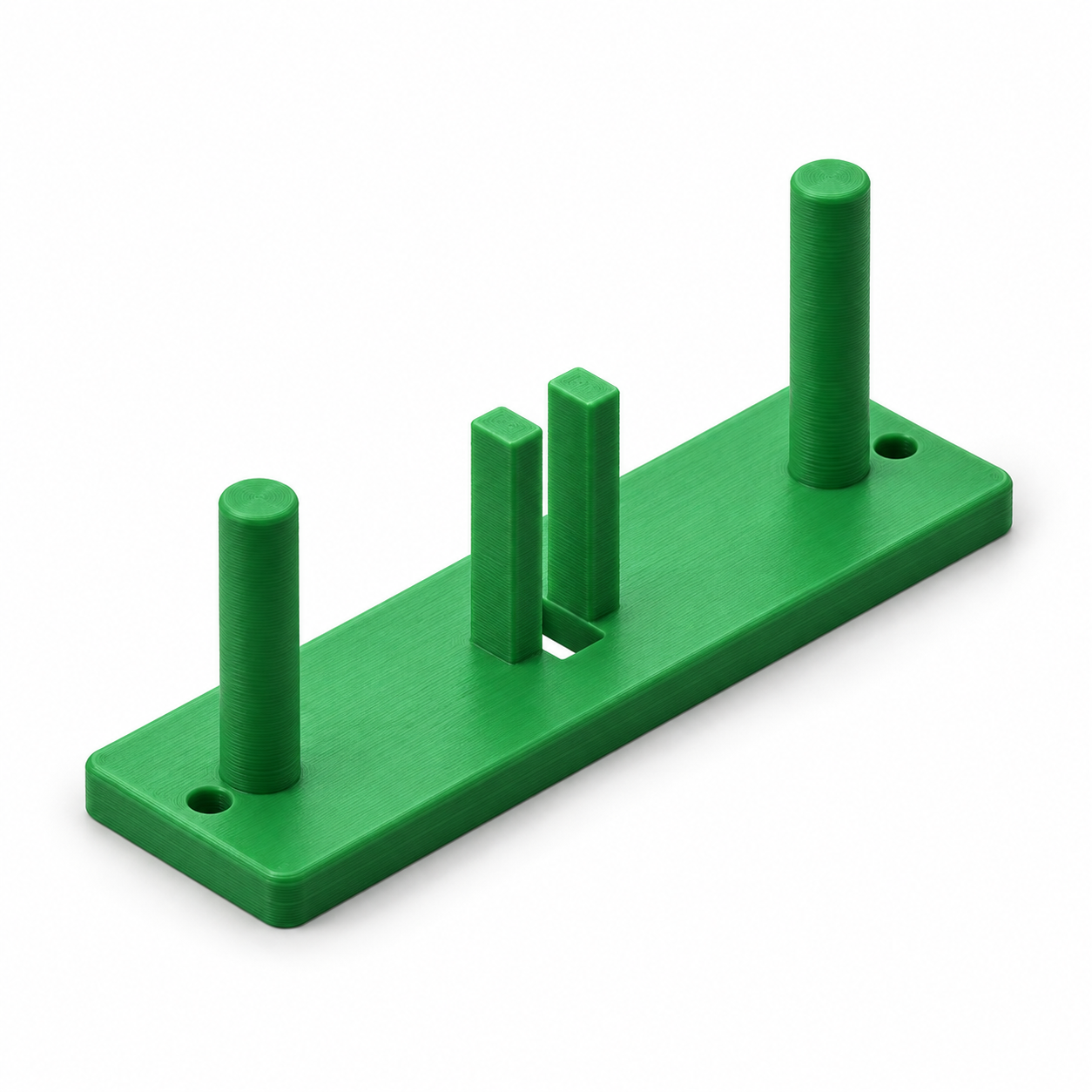 Plantilla para lazos de cinta con postes y horquilla central – visualización de producto con IA
