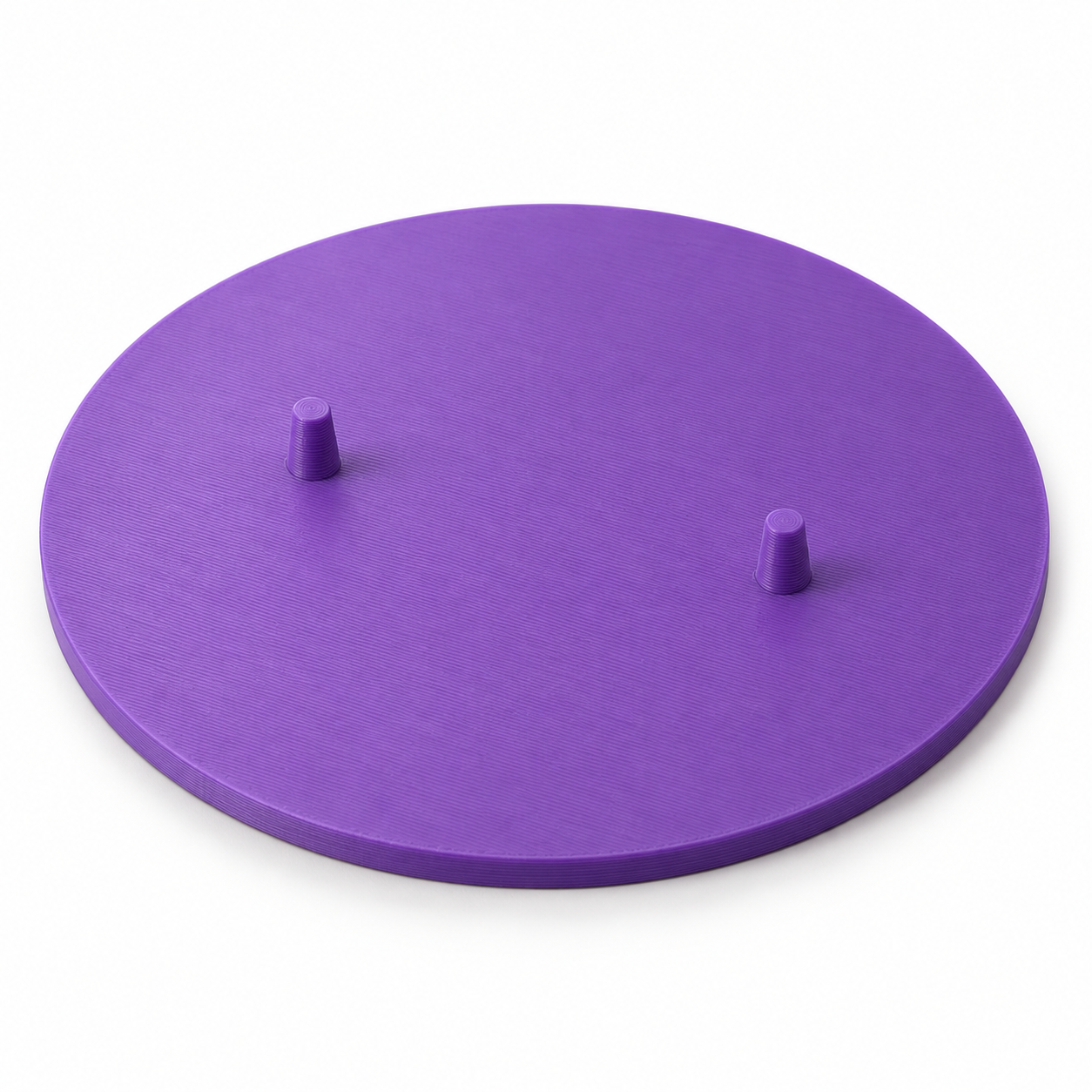 Gabarit de pose de disque abrasif à deux pions – violet. Visualisation IA aux dimensions par défaut.