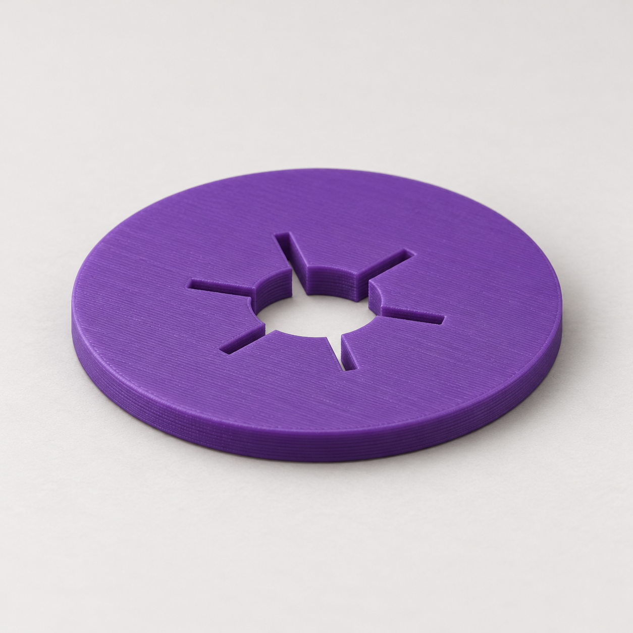 Arandela flexible retenedora de tornillos con lengüetas radiales – visualización de producto con IA