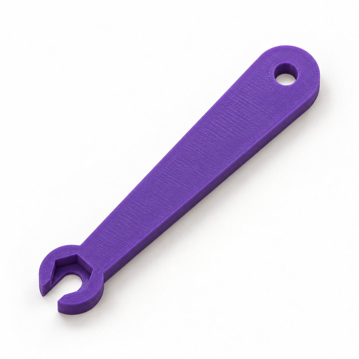 Flexible nut-positioning holder with an open hex pocket – AI product visualization