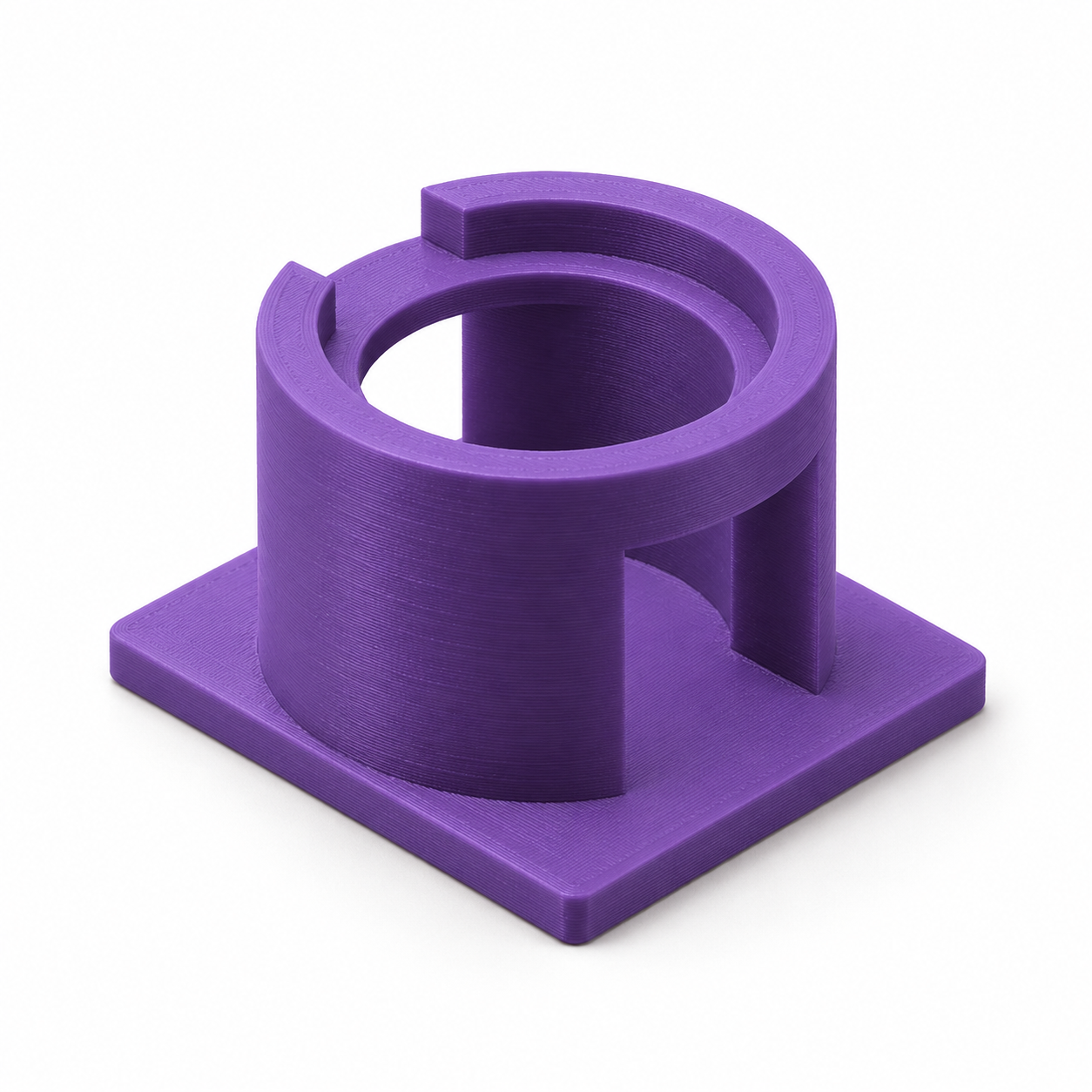 Portafilter tamping support with clear spout space – AI product visualization