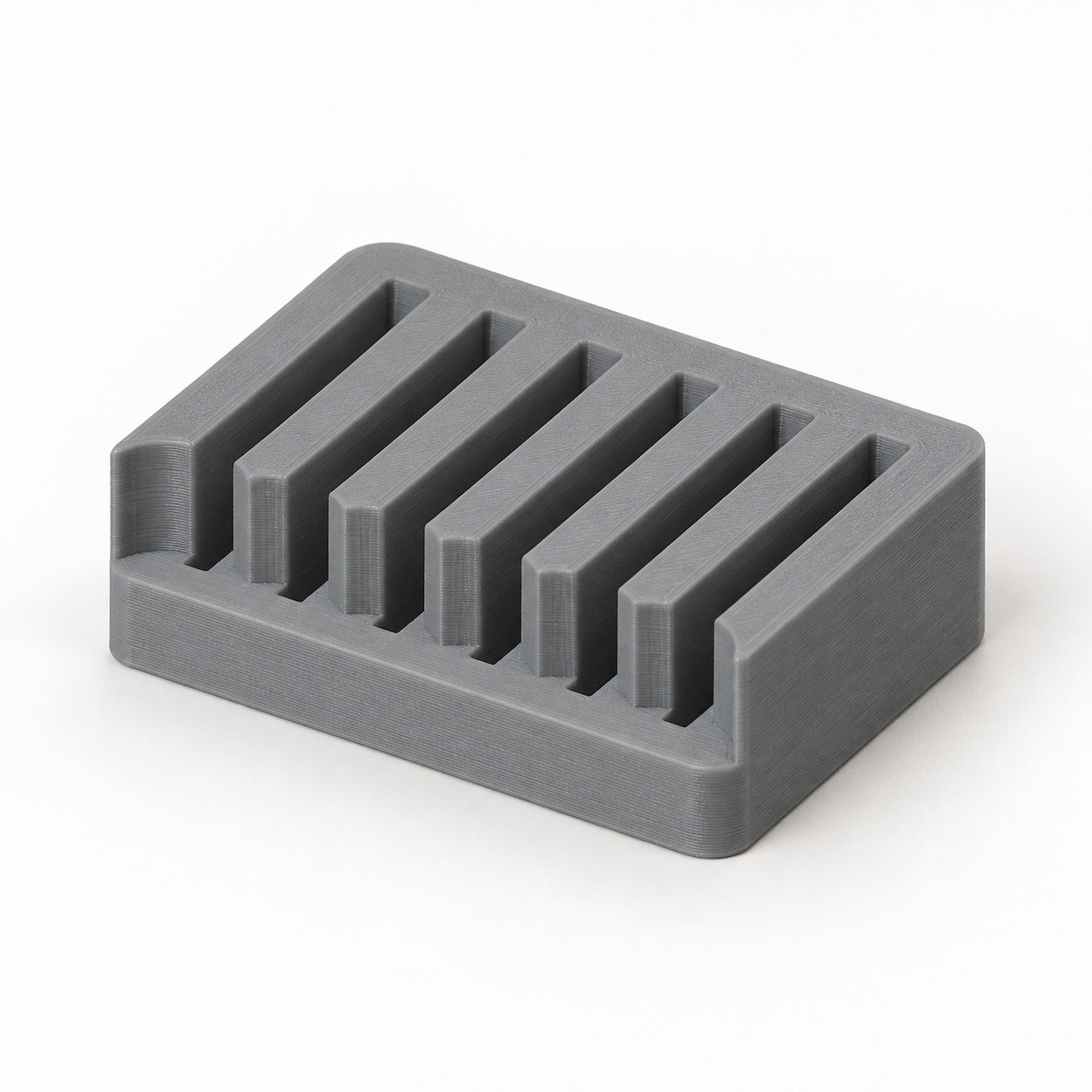 Memory card desk stand to fit your card dimensions – AI visualization of default dimensions